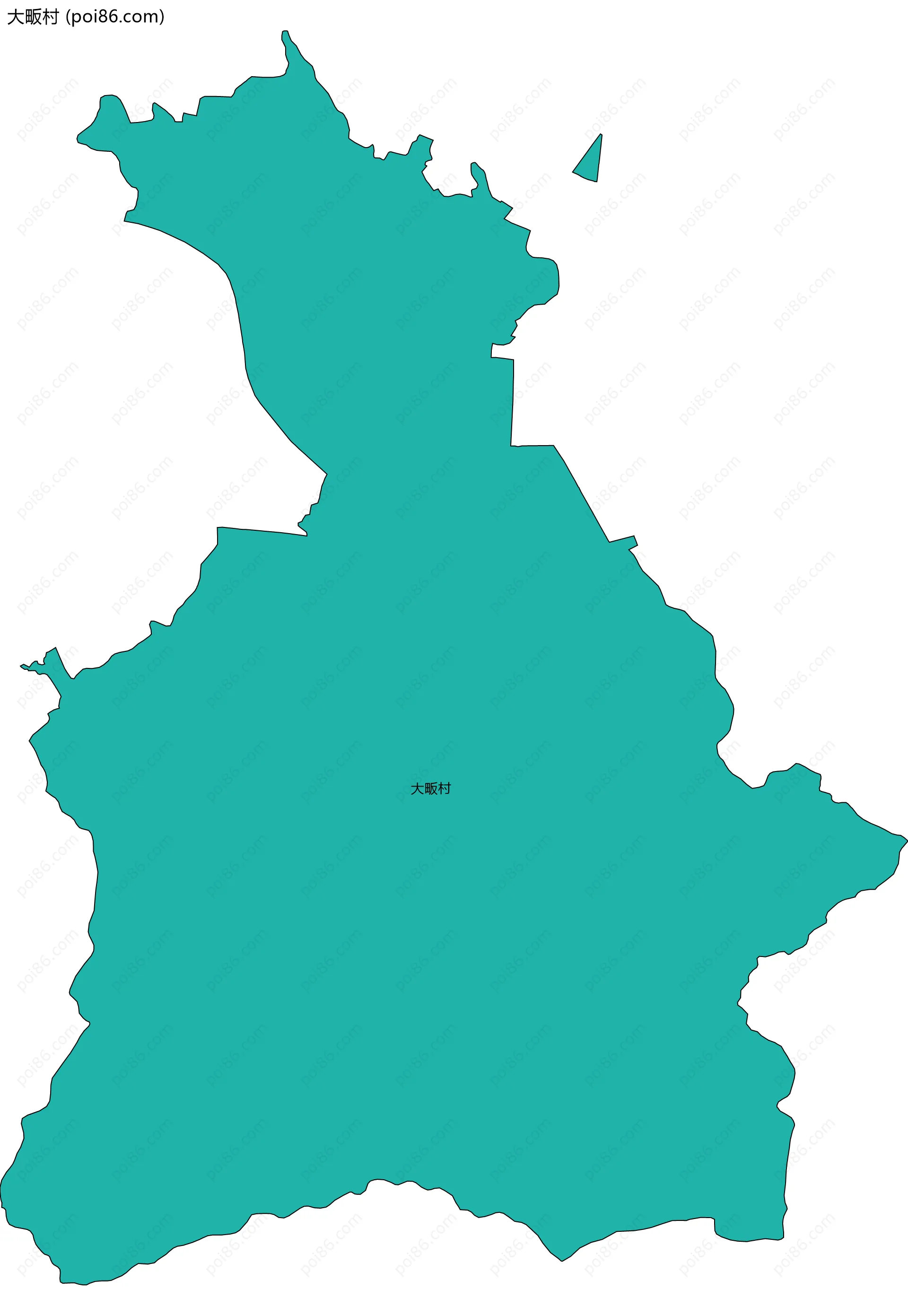 大畈村边界地图