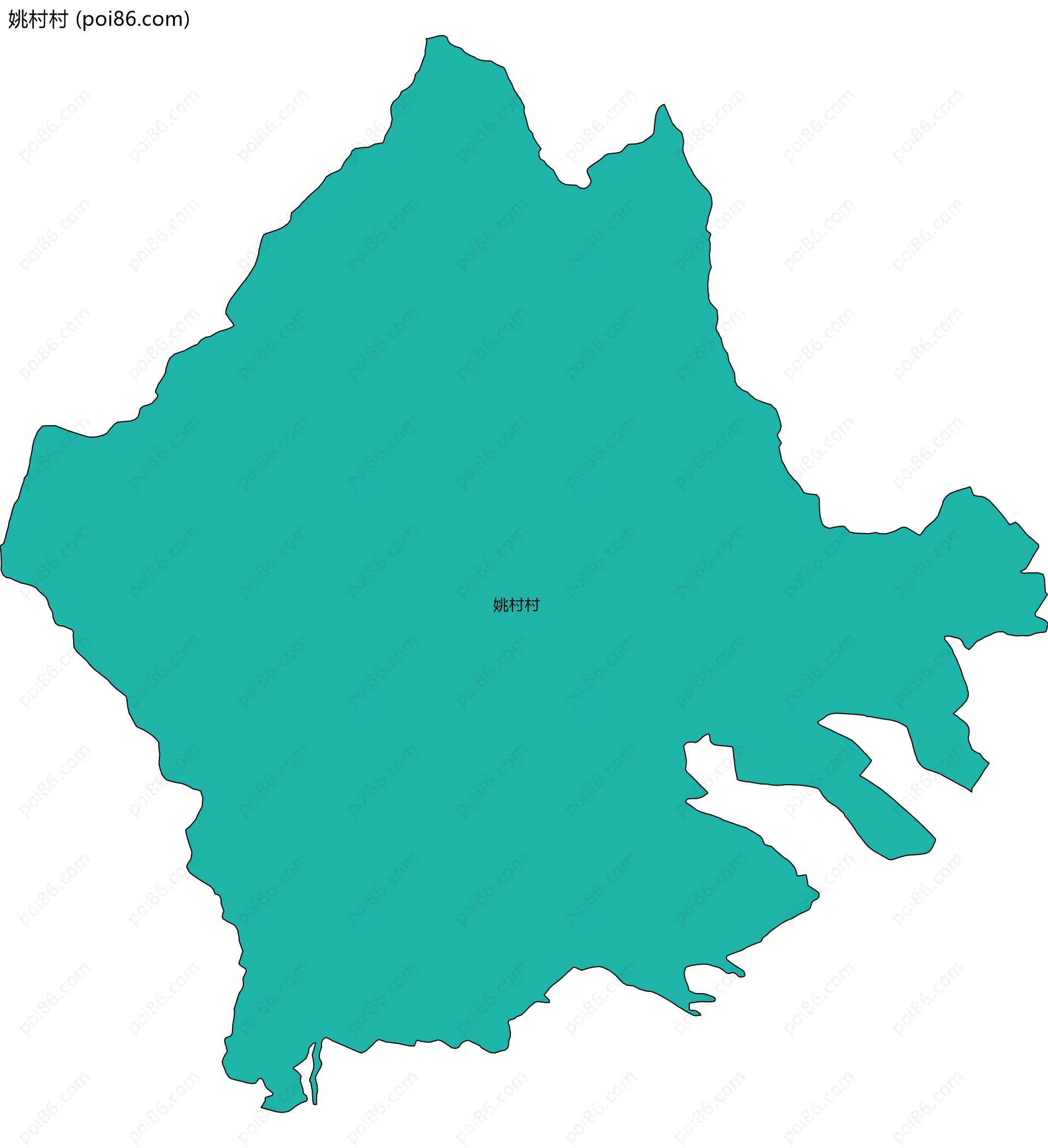 姚村村边界地图