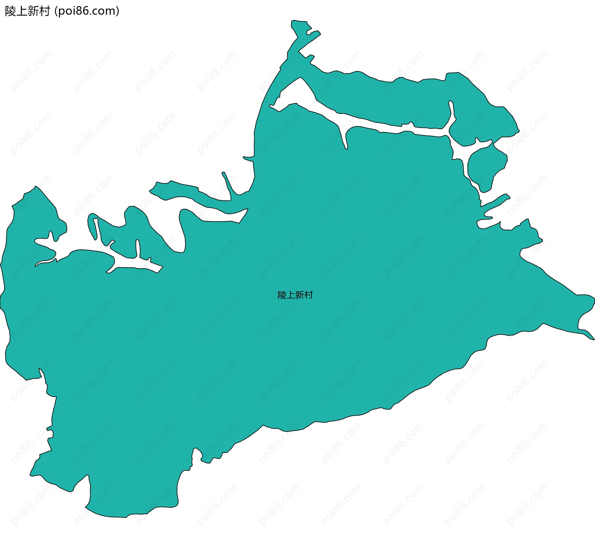 陵上新村边界地图