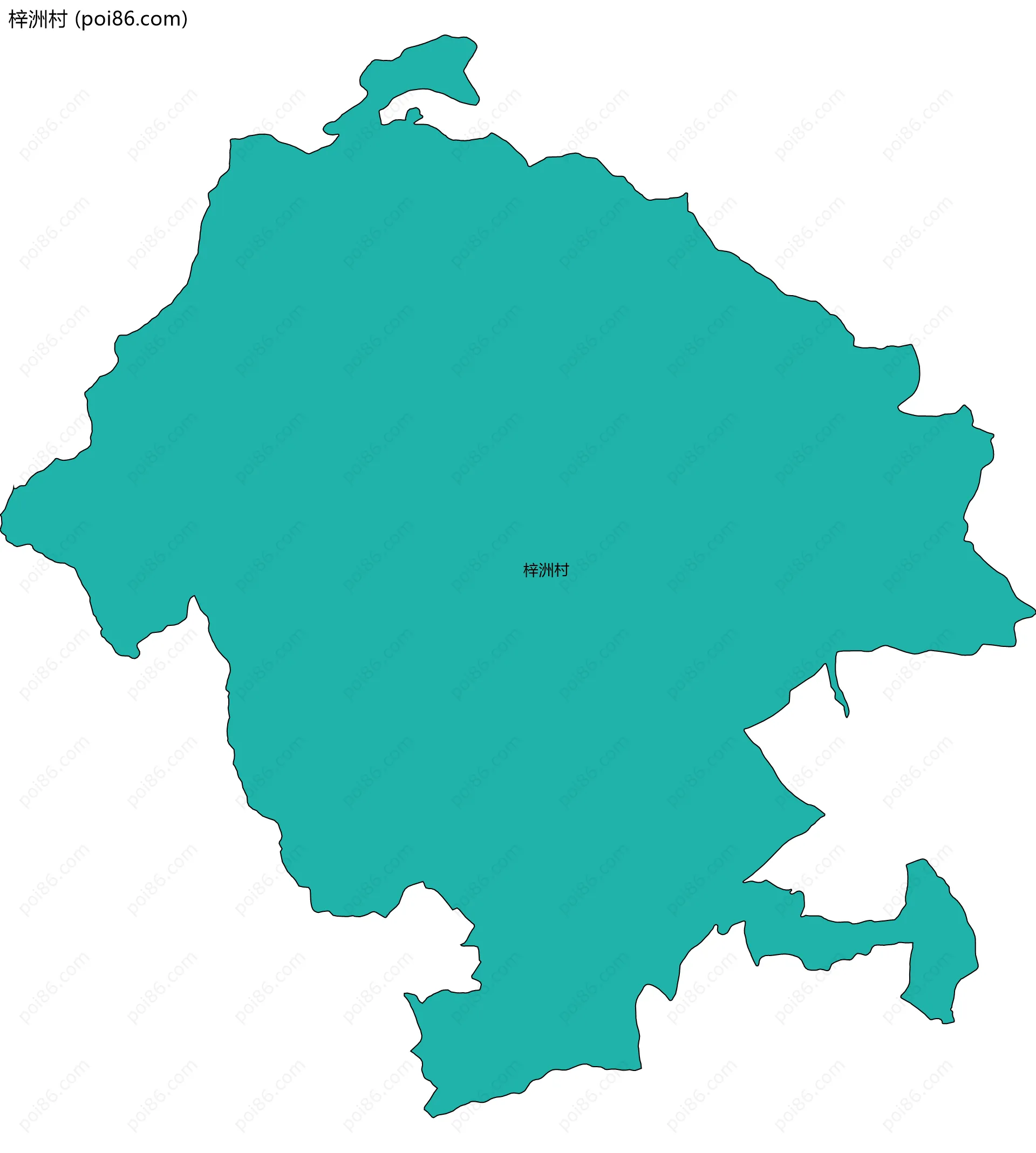 梓洲村边界地图