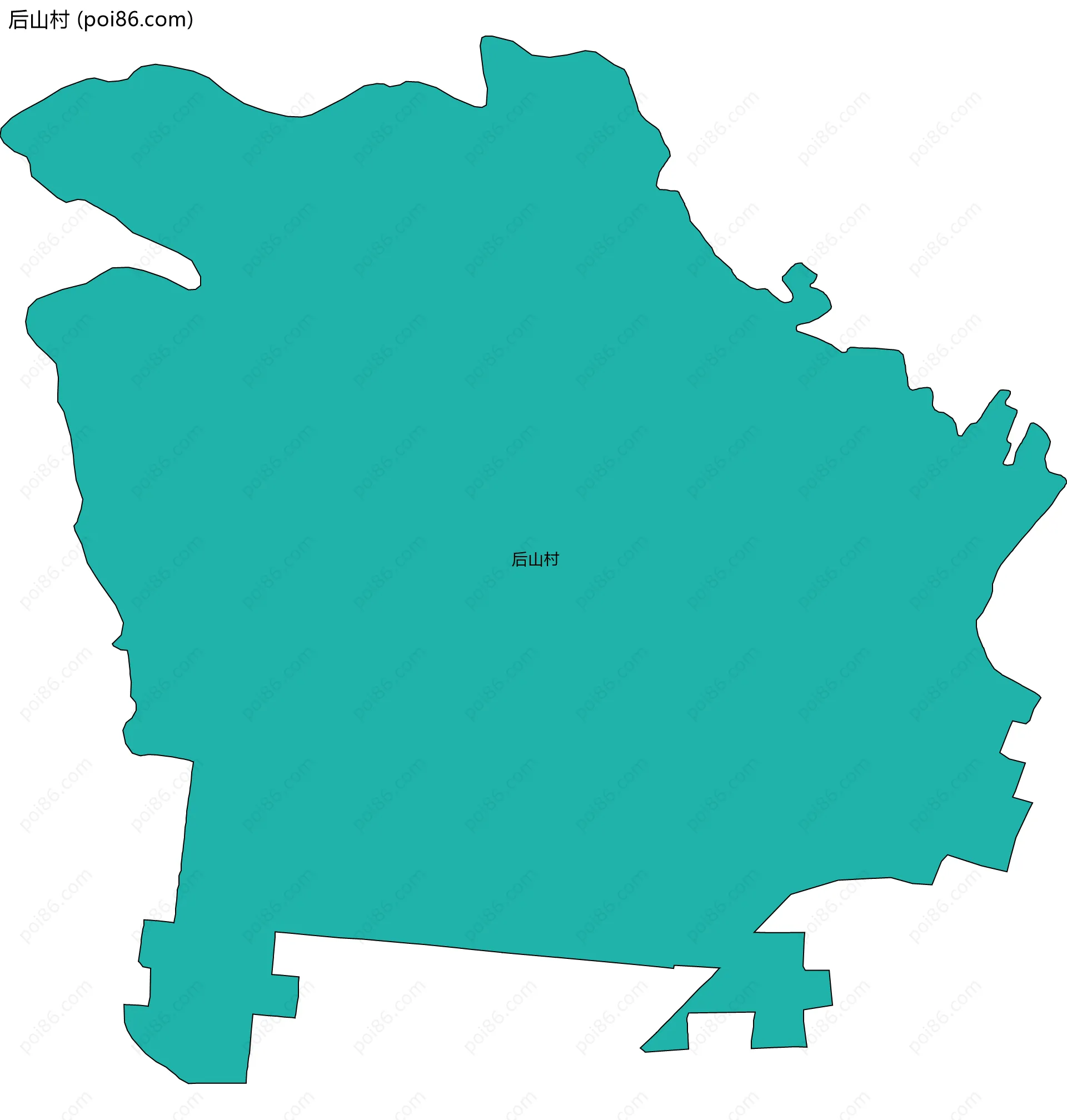 后山村边界地图