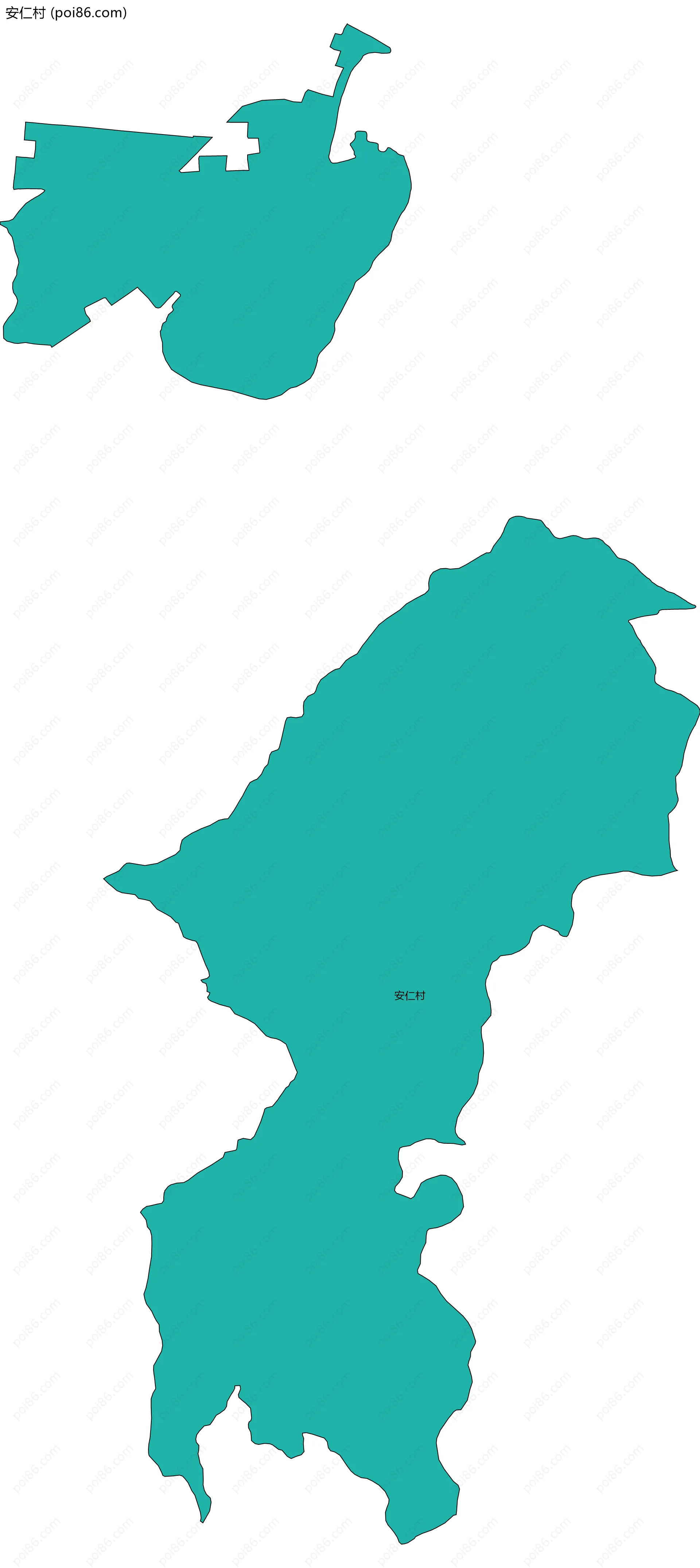 安仁村边界地图