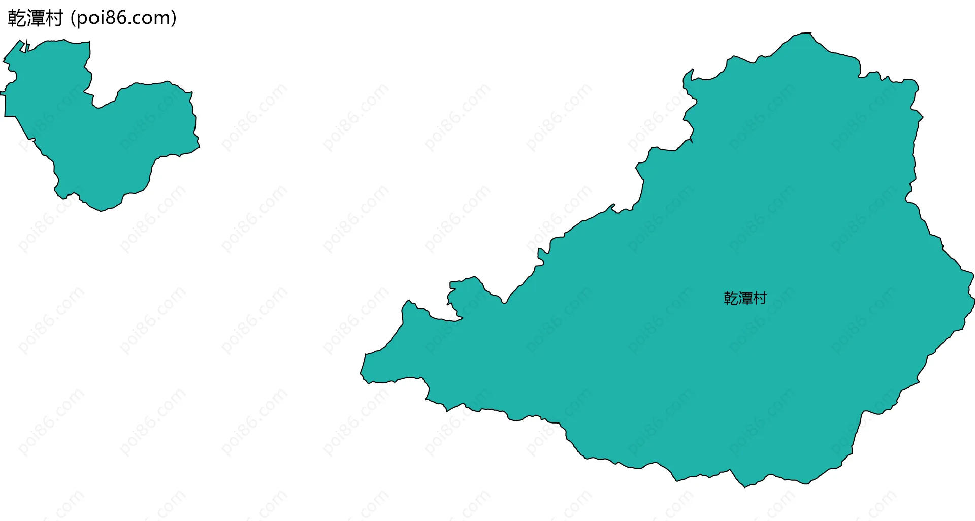 乾潭村边界地图