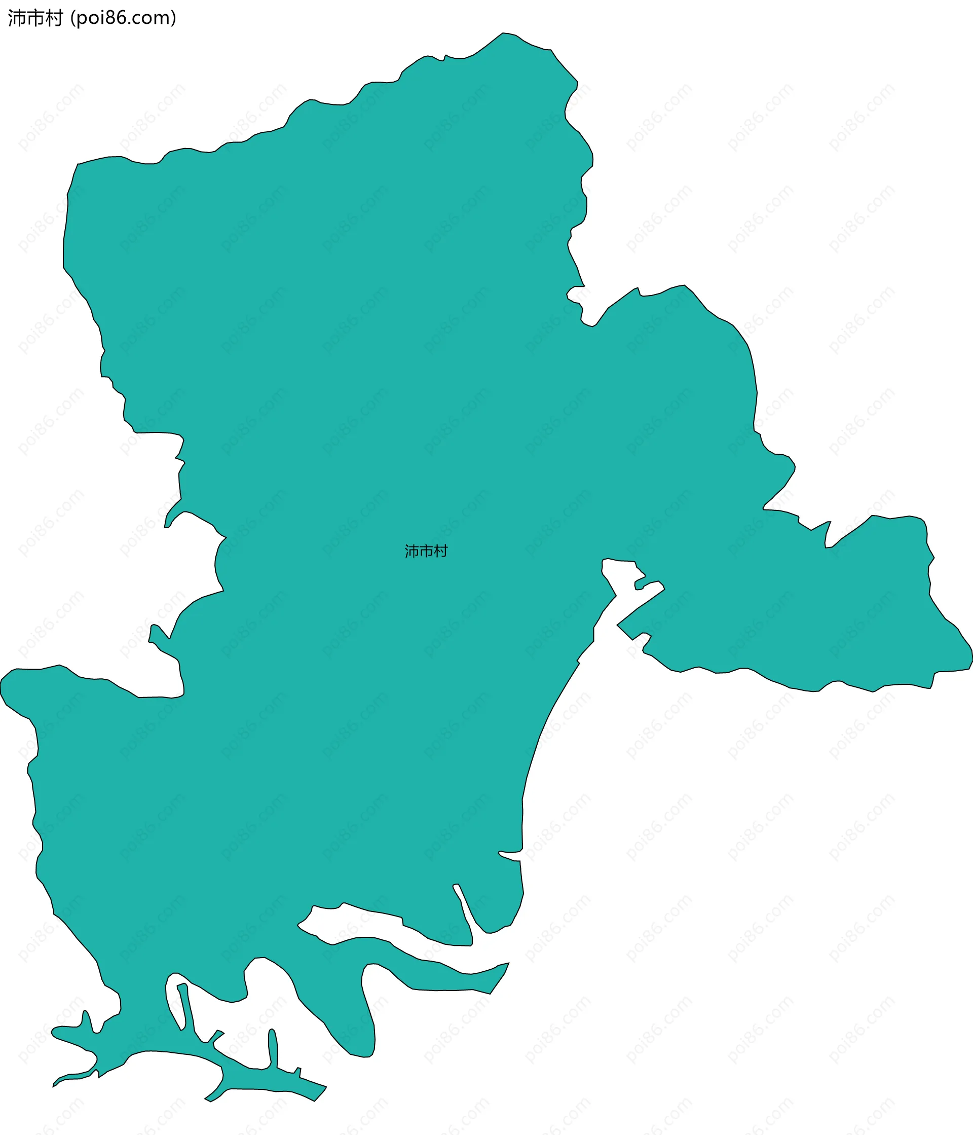 沛市村边界地图