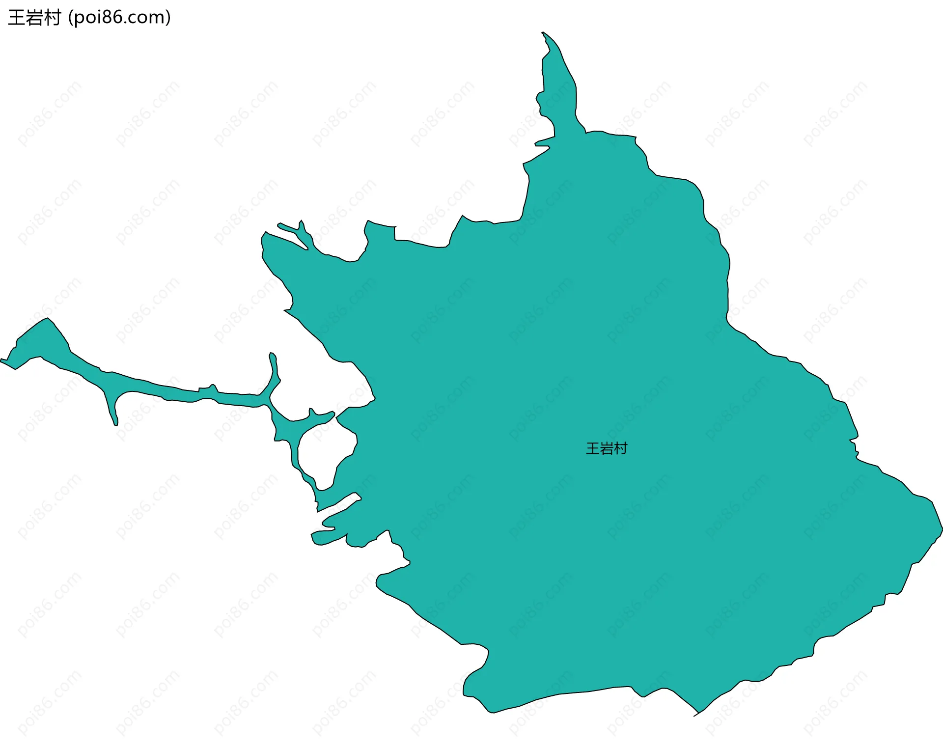 王岩村边界地图