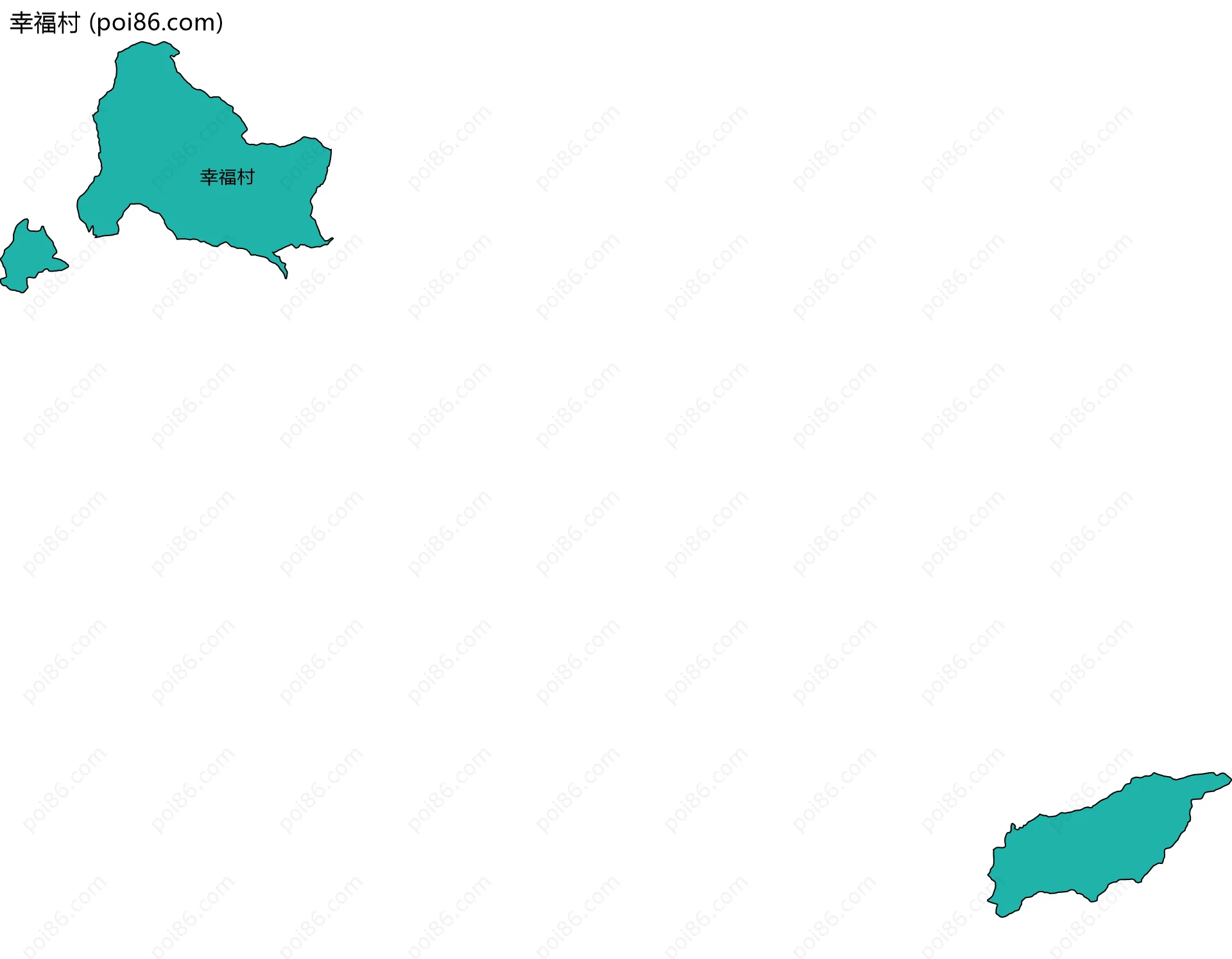 幸福村边界地图