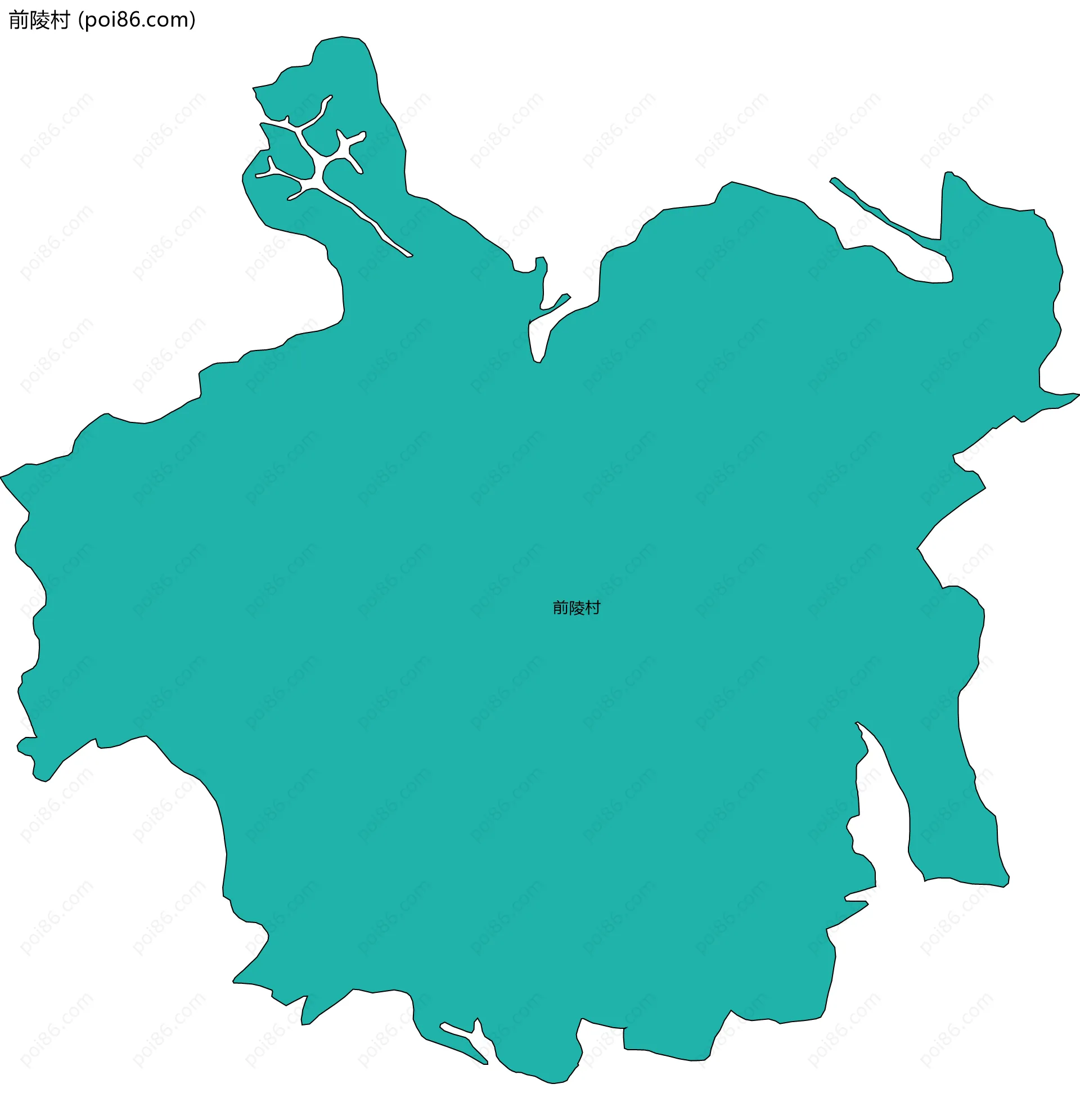 前陵村边界地图