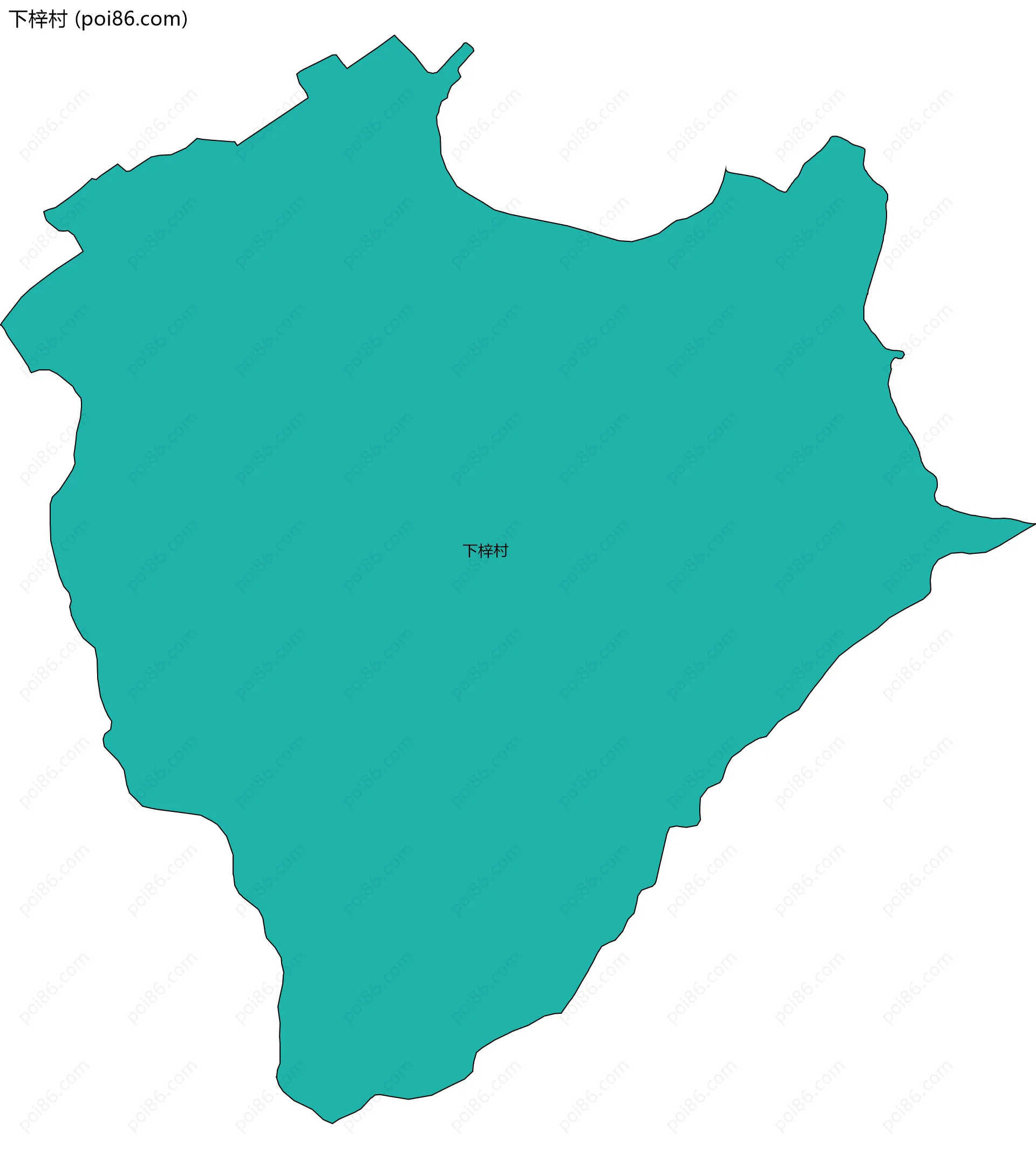 下梓村边界地图