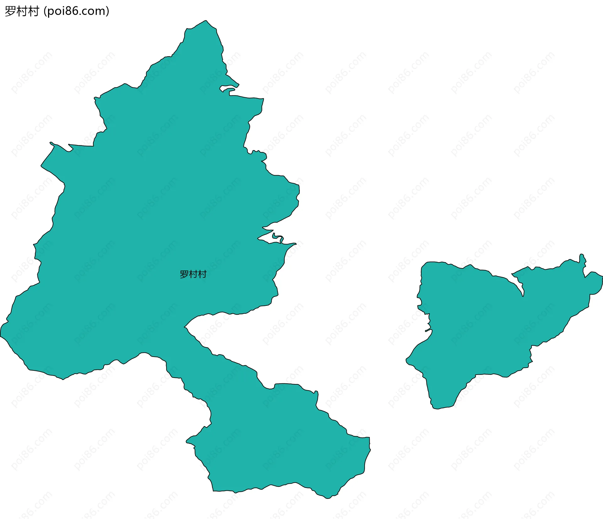 罗村村边界地图