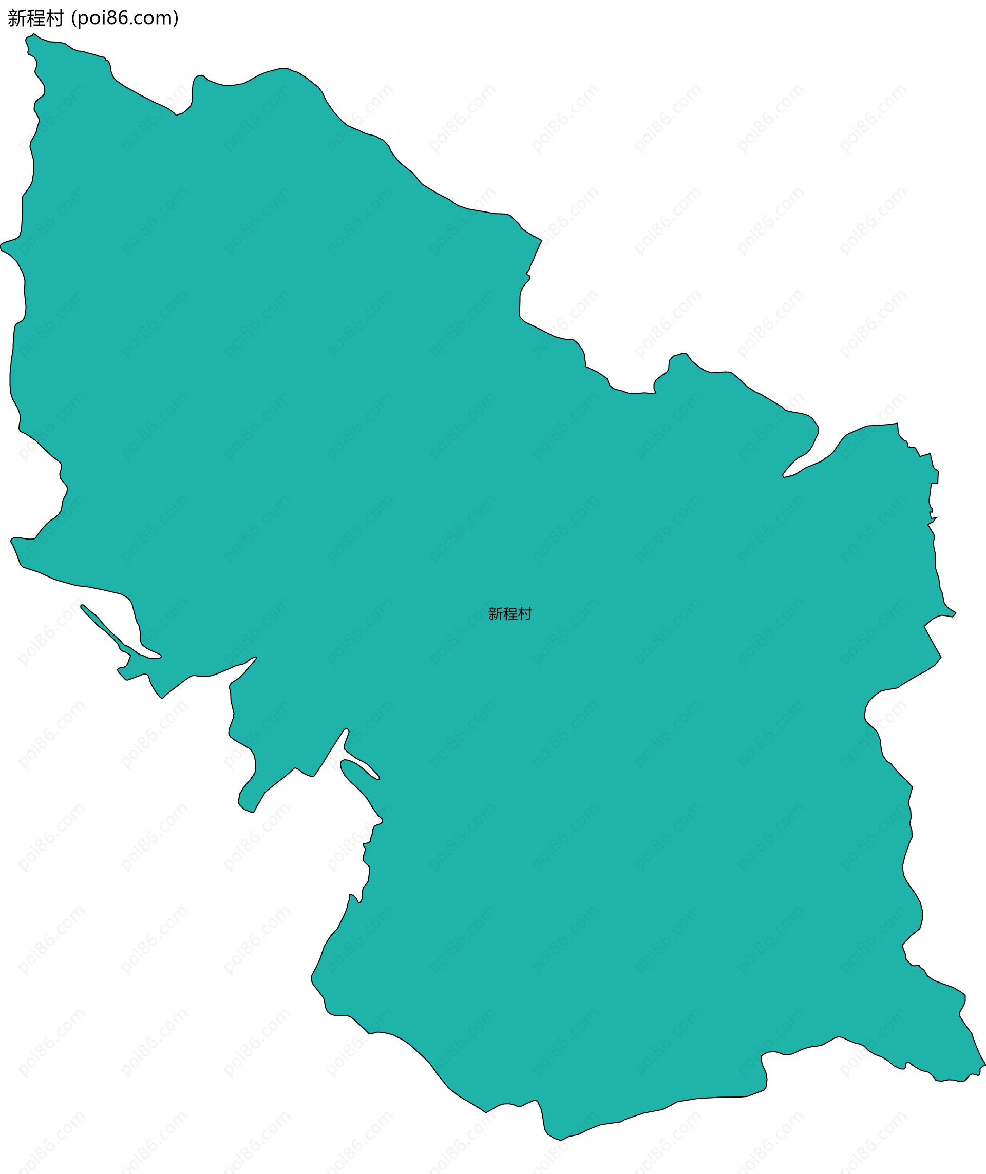 新程村边界地图