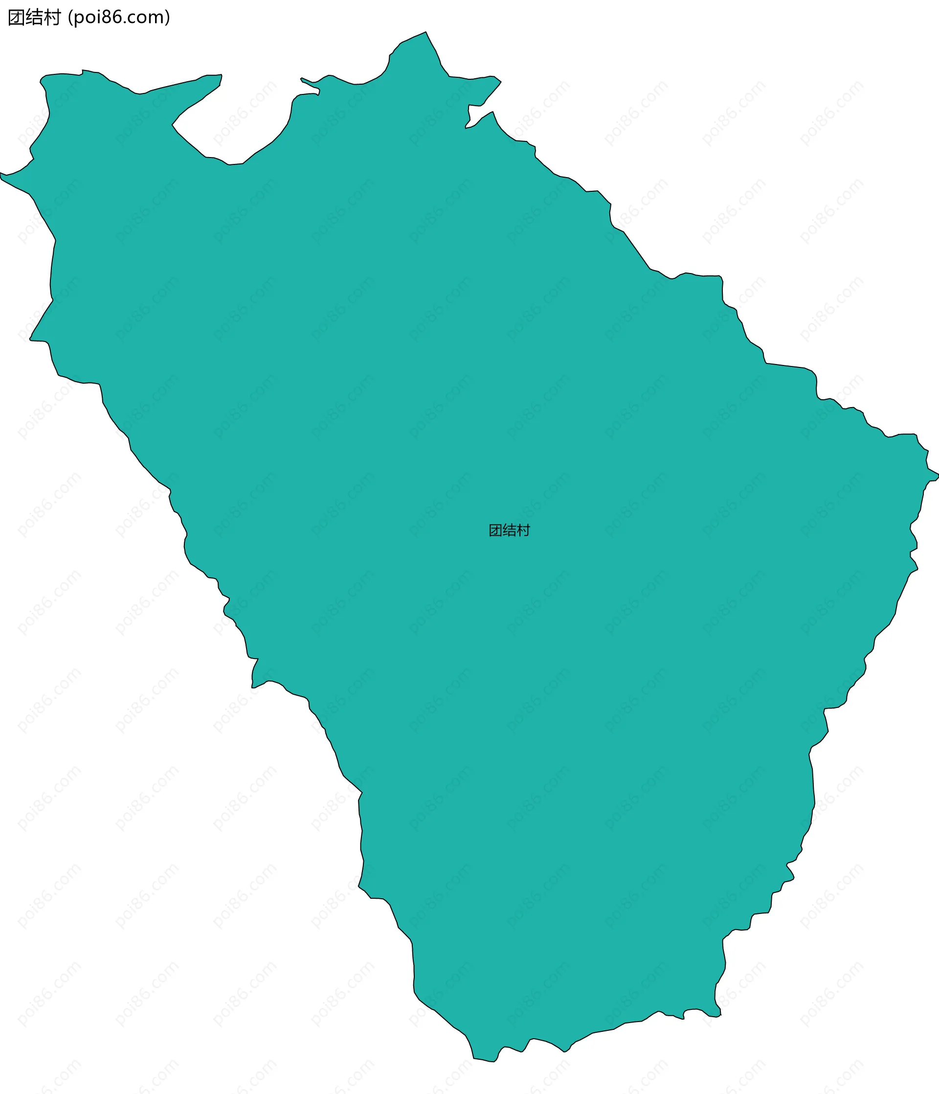 团结村边界地图