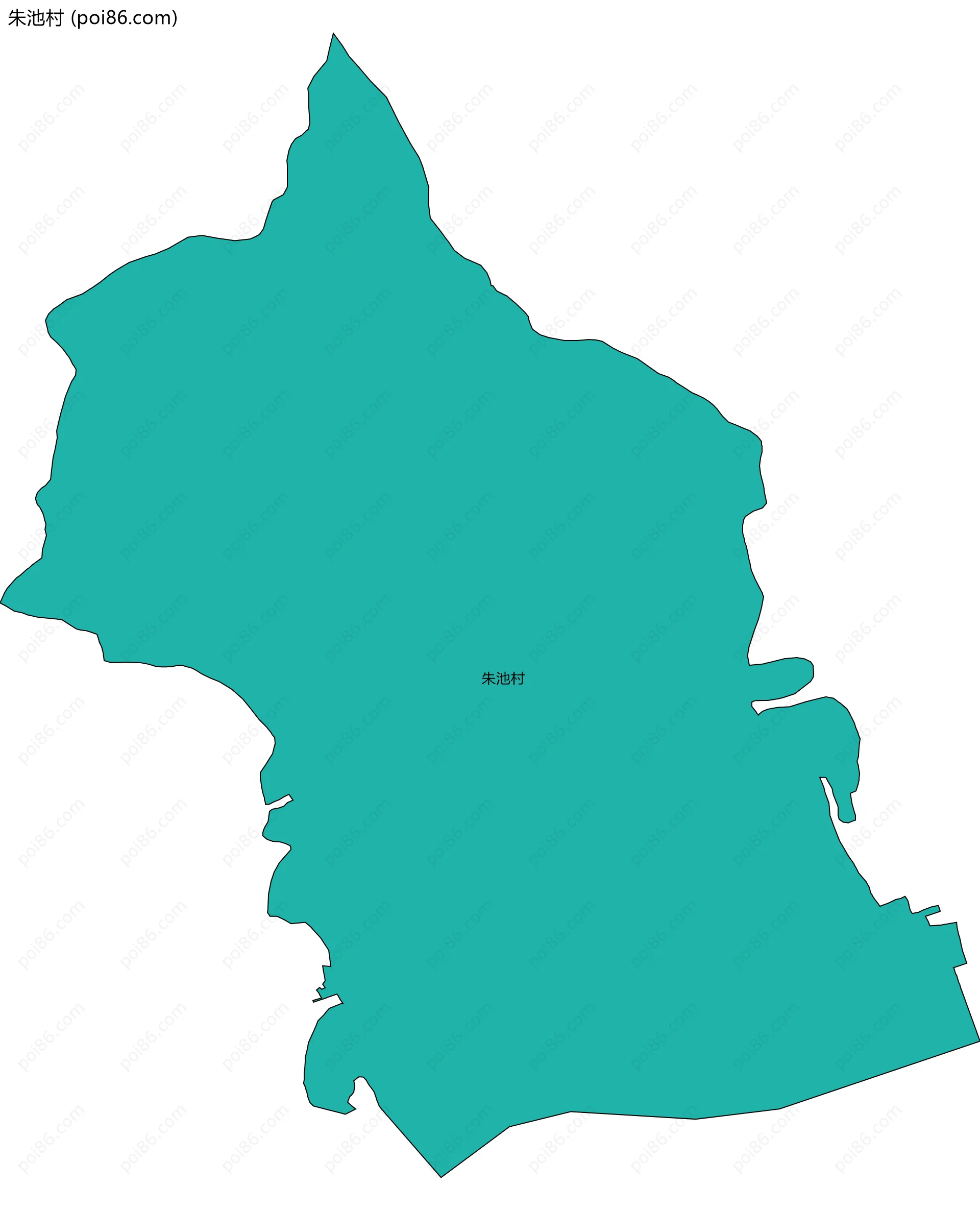 朱池村边界地图