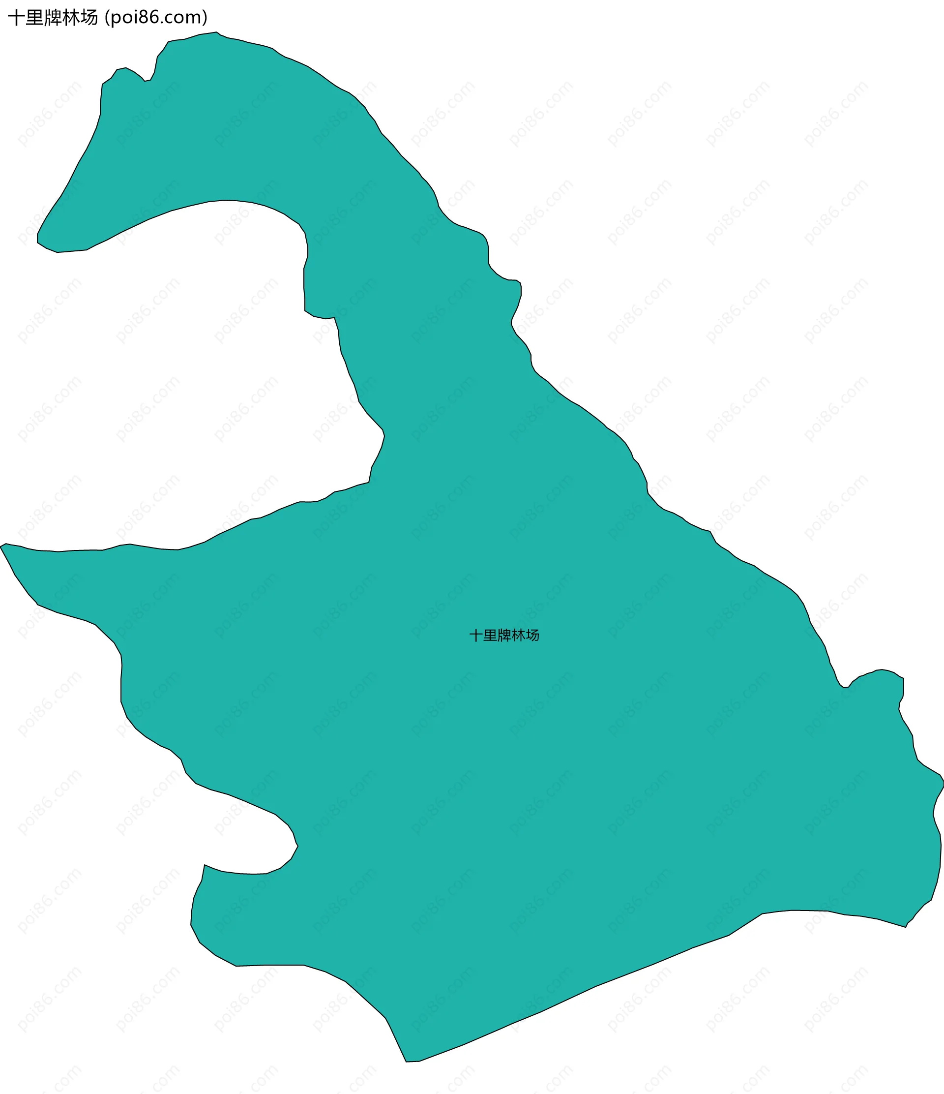 十里牌林场边界地图