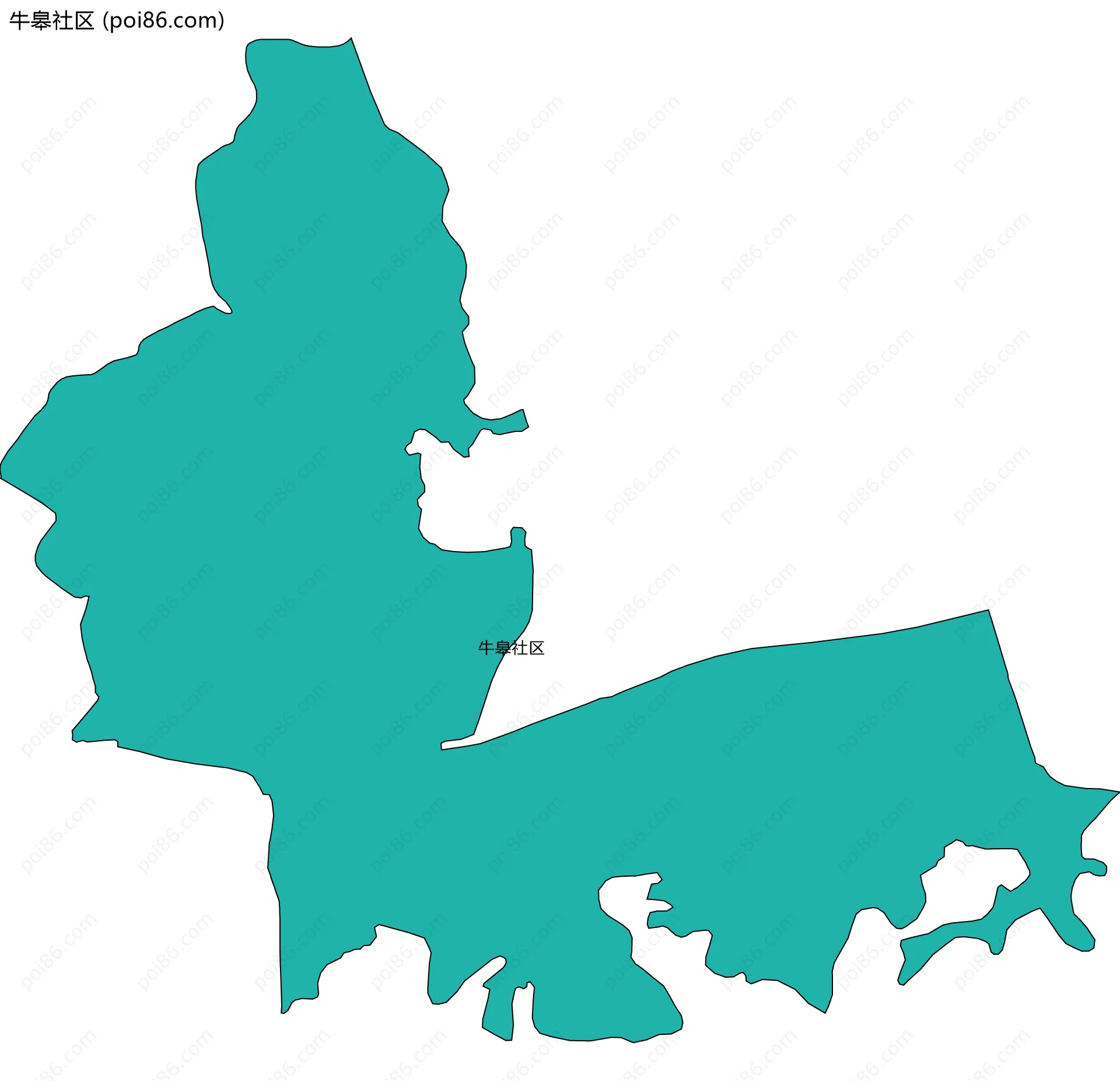 牛皋社区边界地图