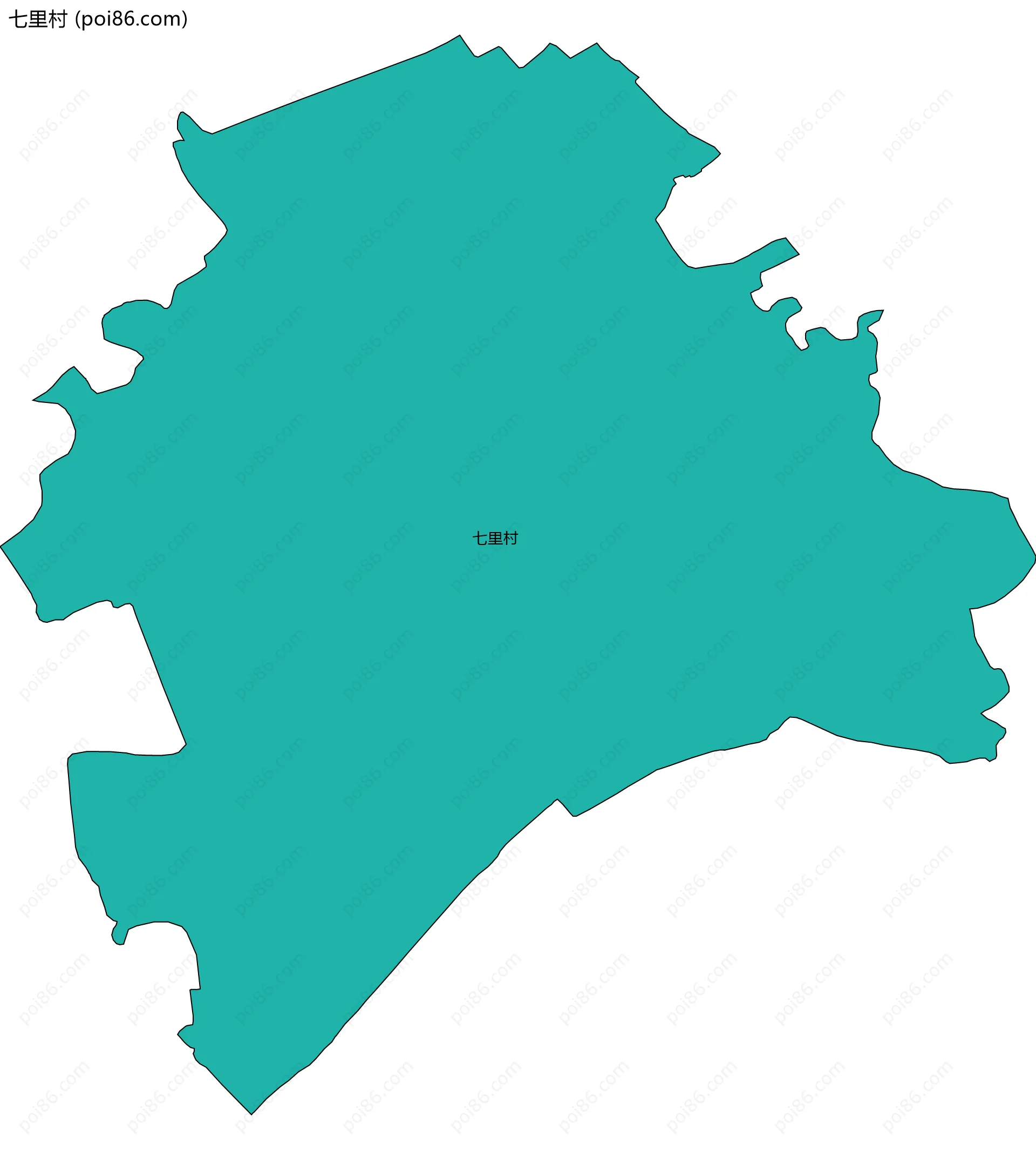 七里村边界地图