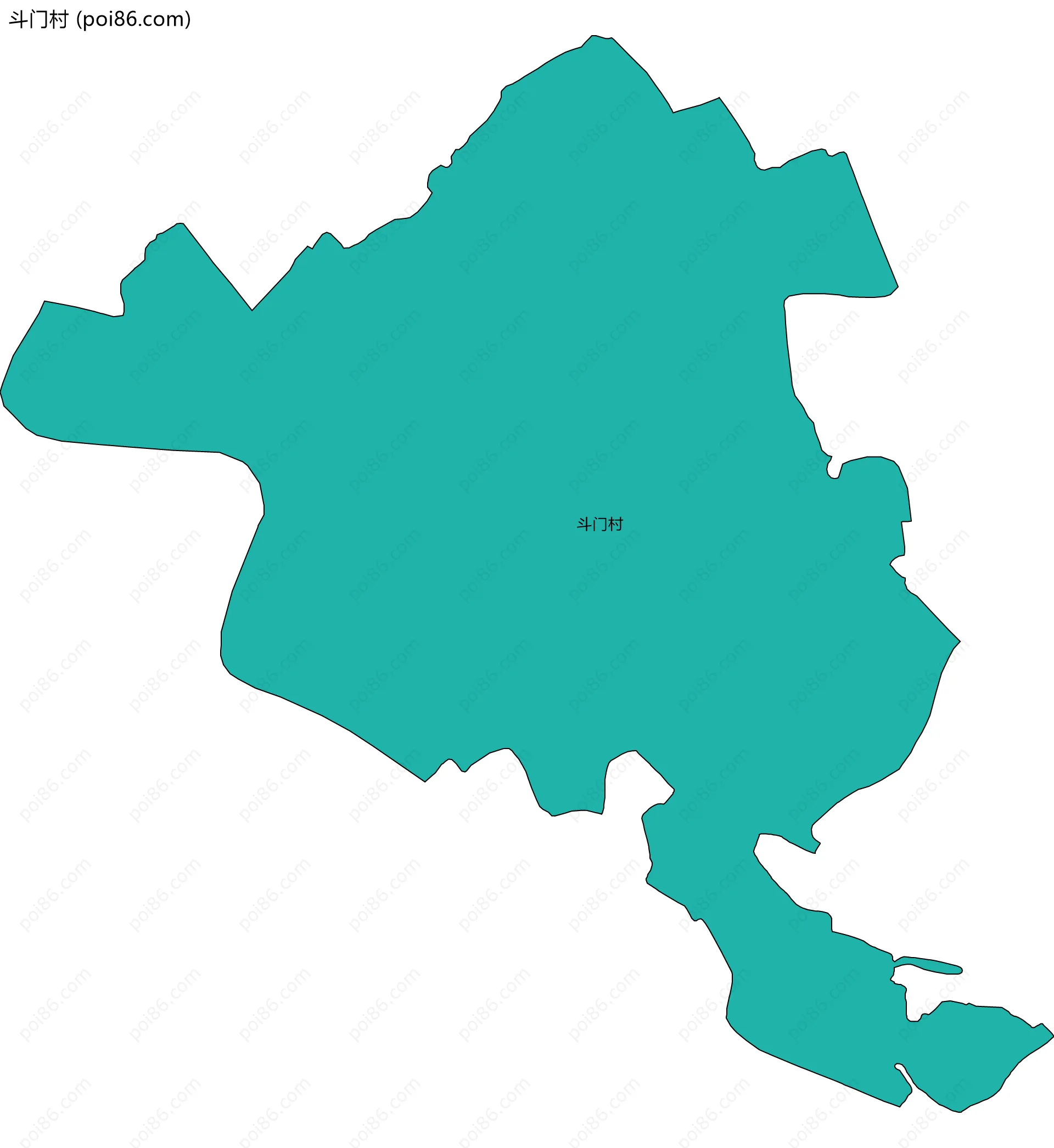 斗门村边界地图