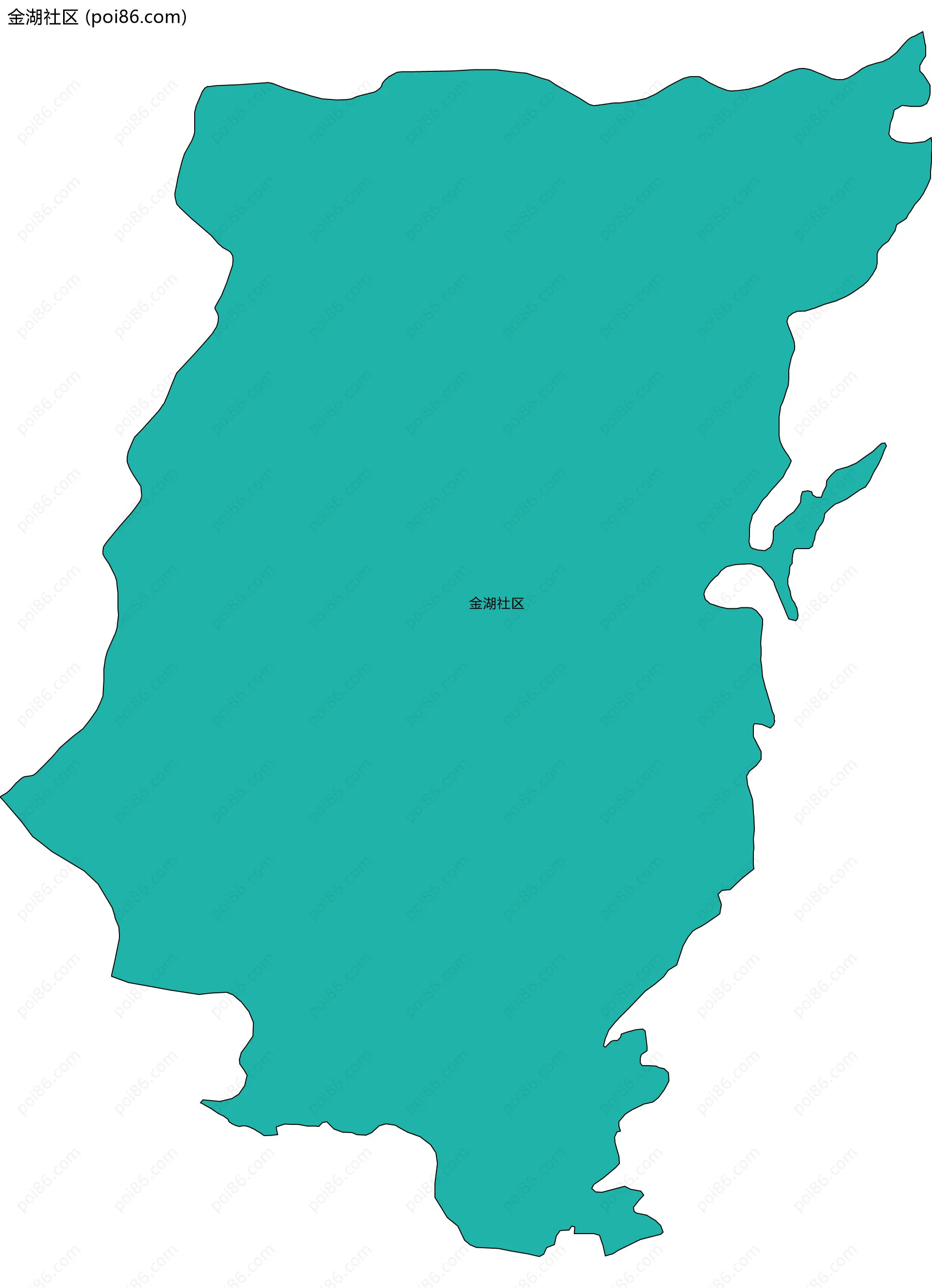 金湖社区边界地图