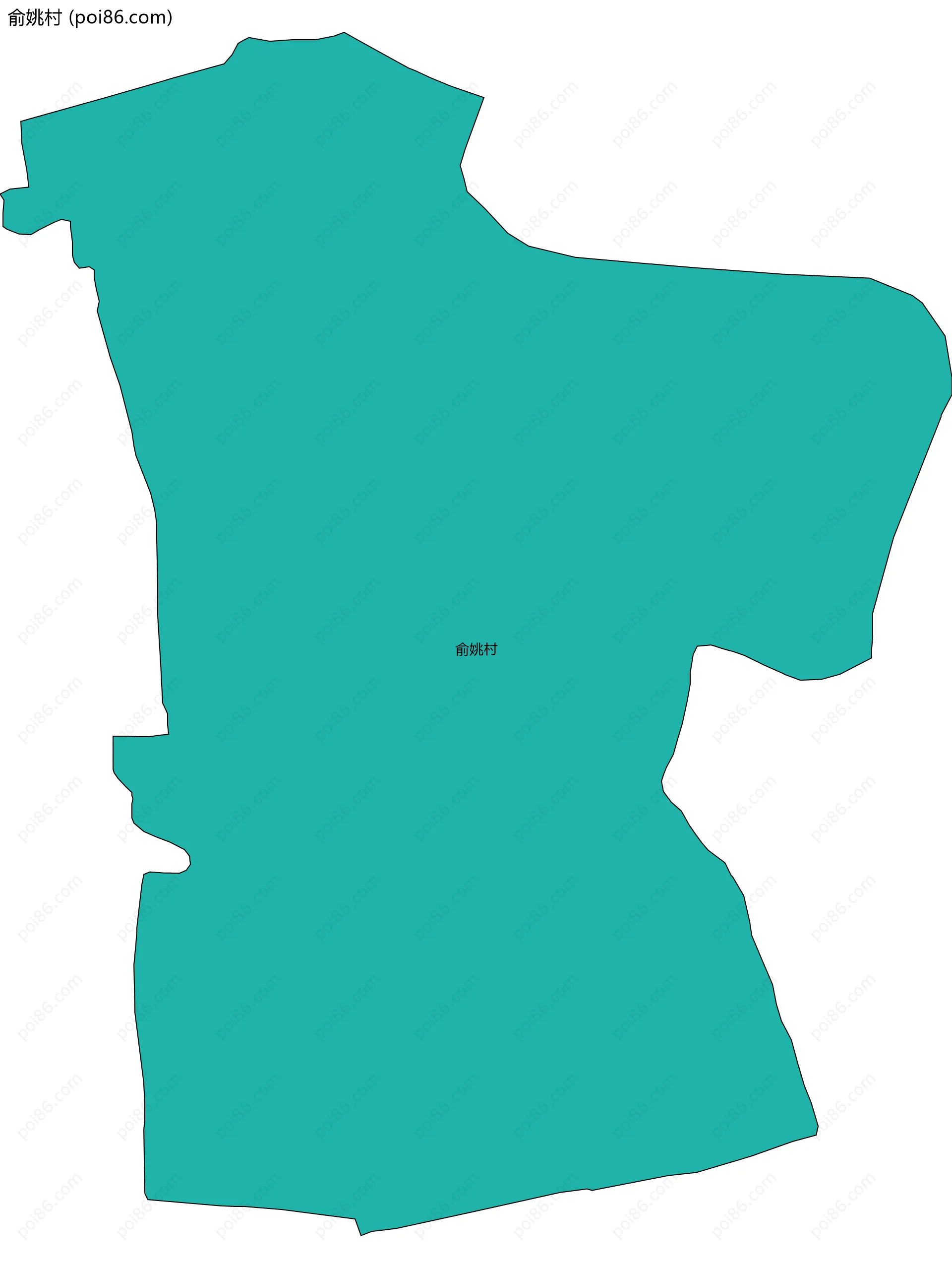 俞姚村边界地图