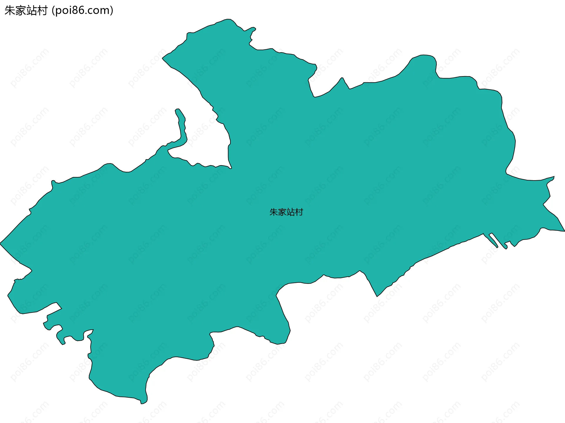 朱家站村边界地图