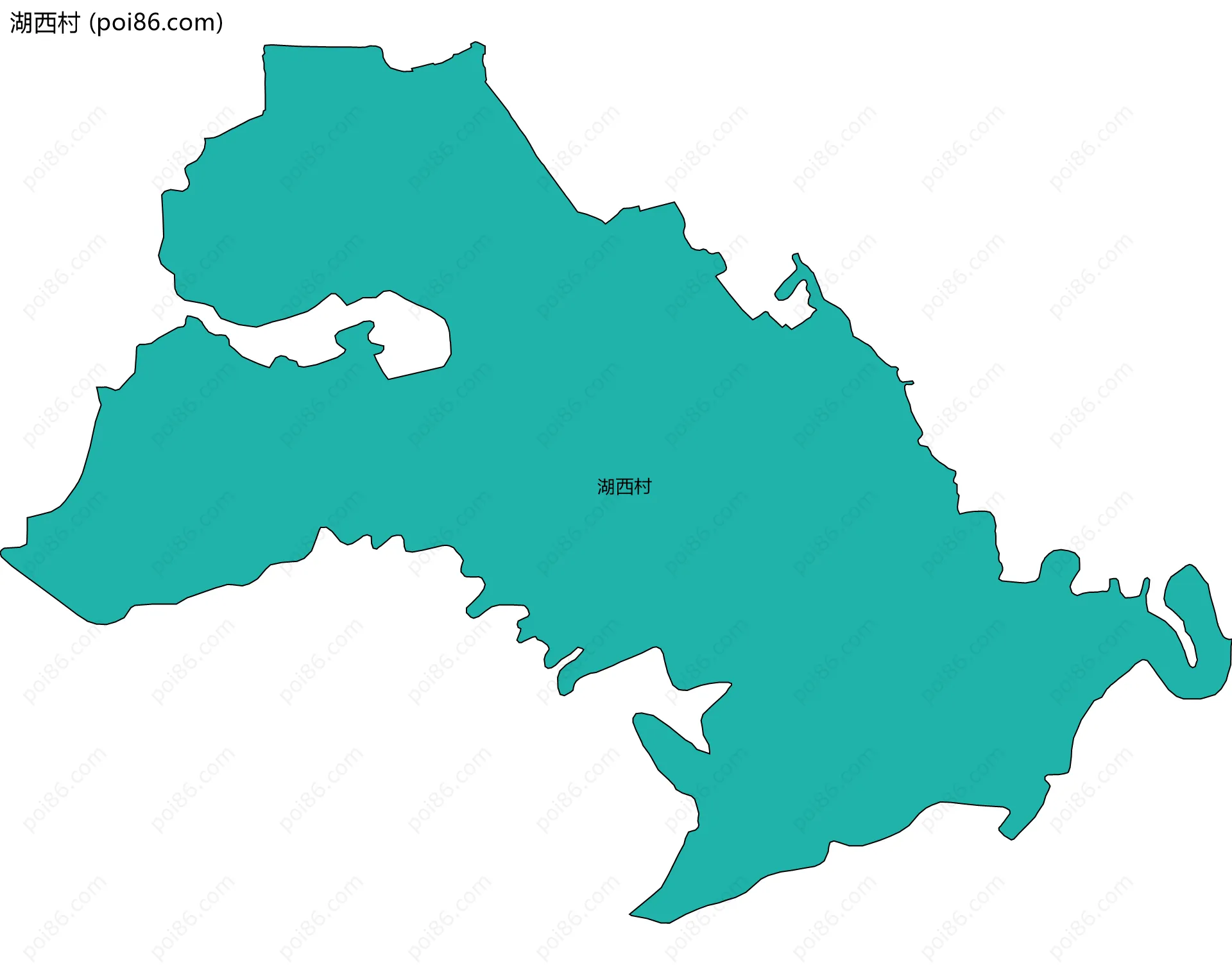 湖西村边界地图