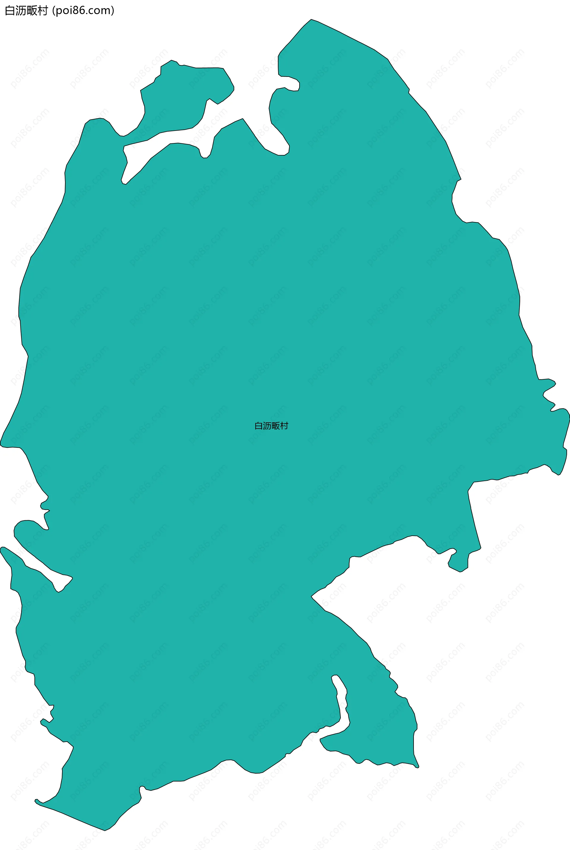 白沥畈村边界地图