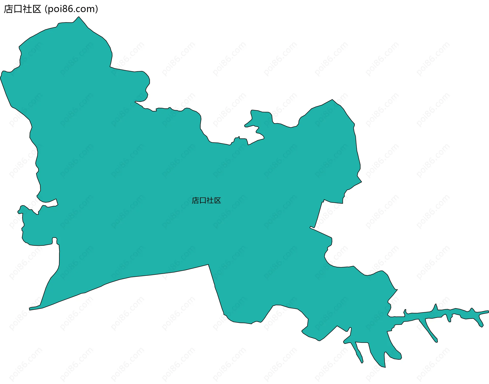 店口社区边界地图