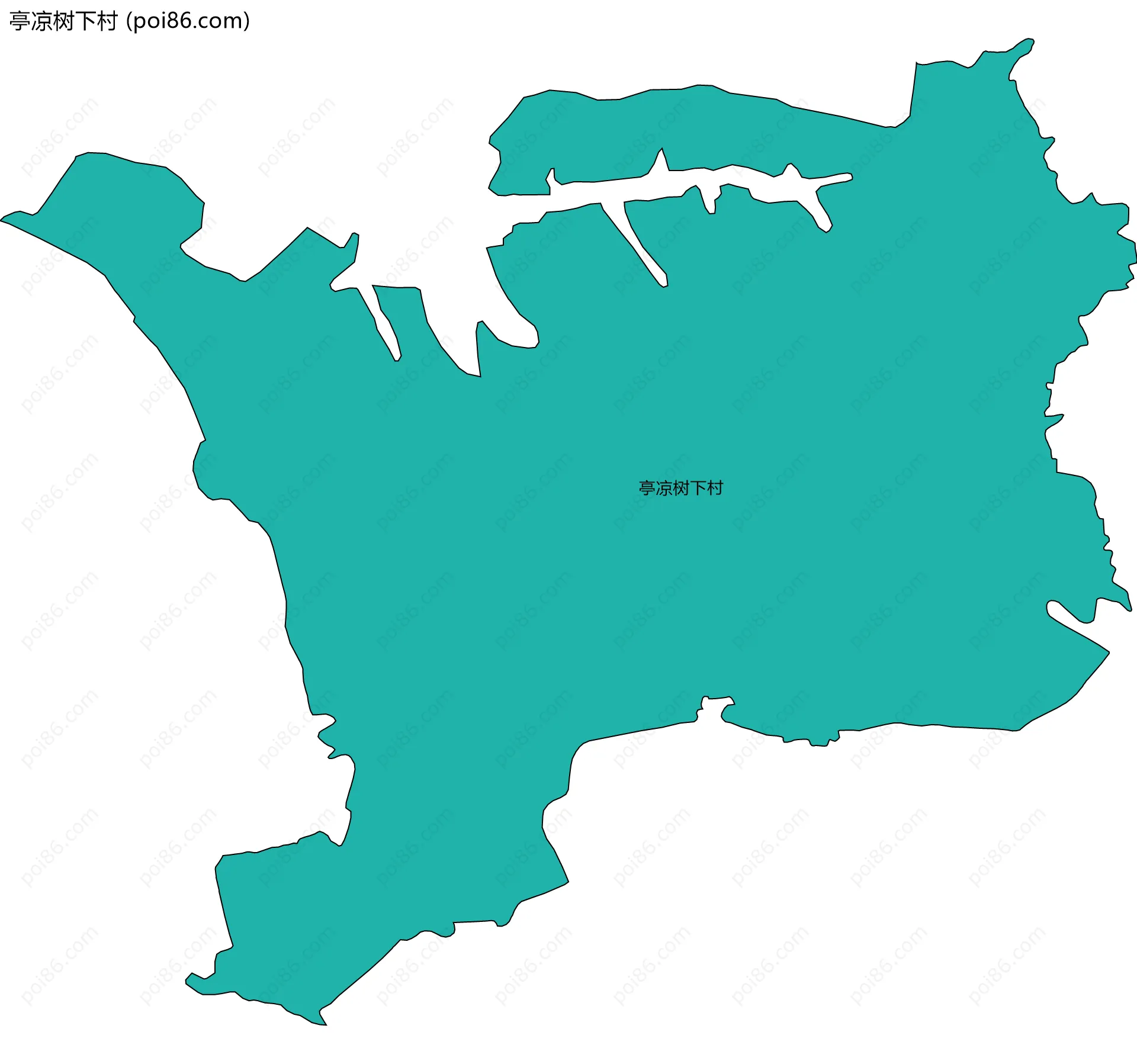 亭凉树下村边界地图