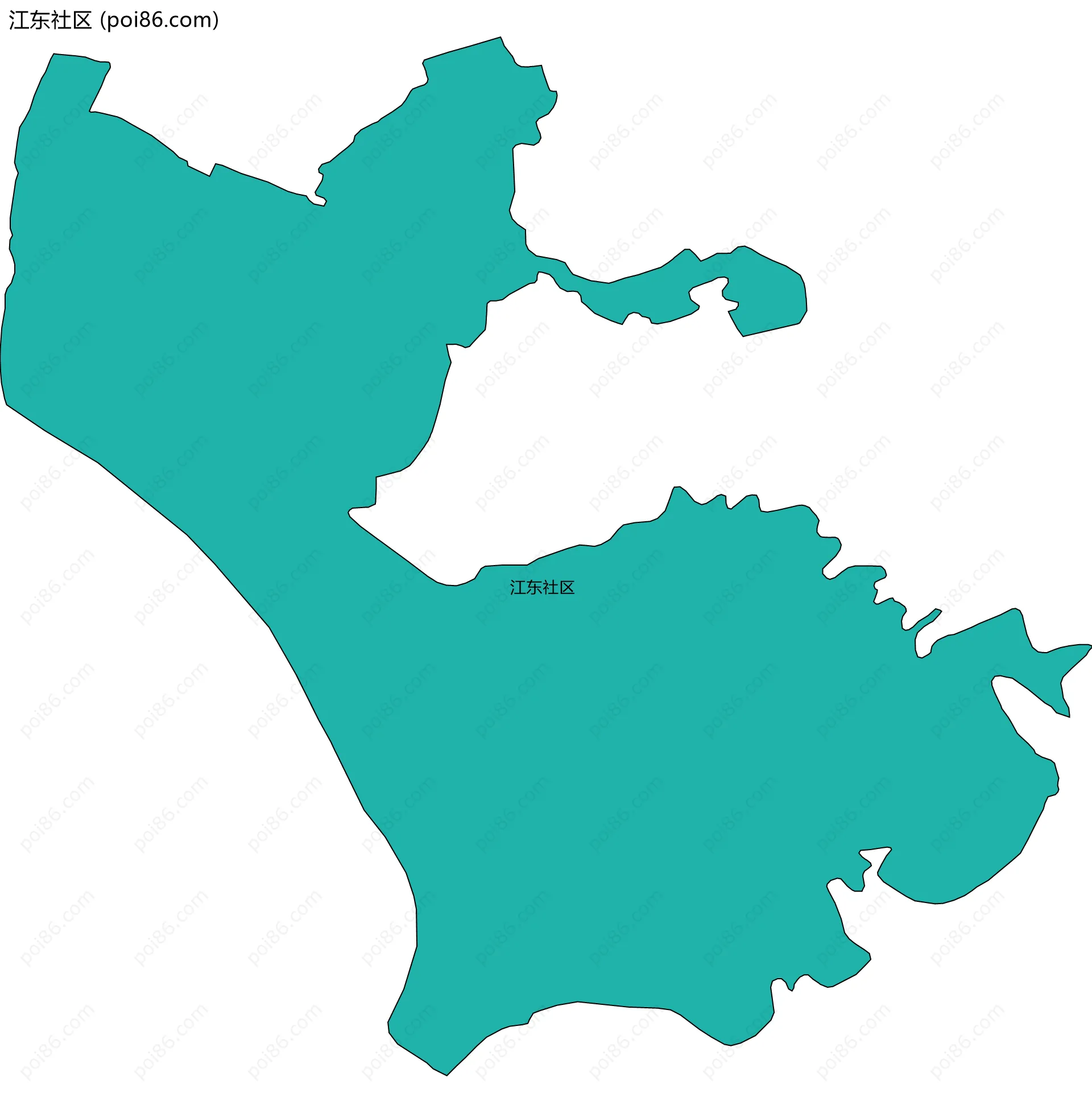 江东社区边界地图