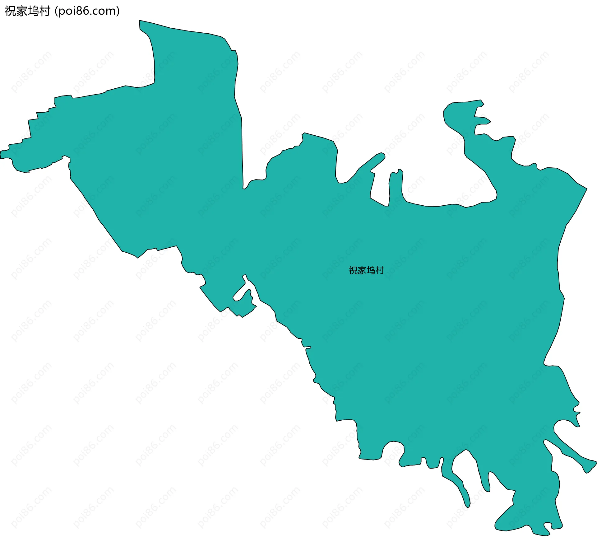 祝家坞村边界地图