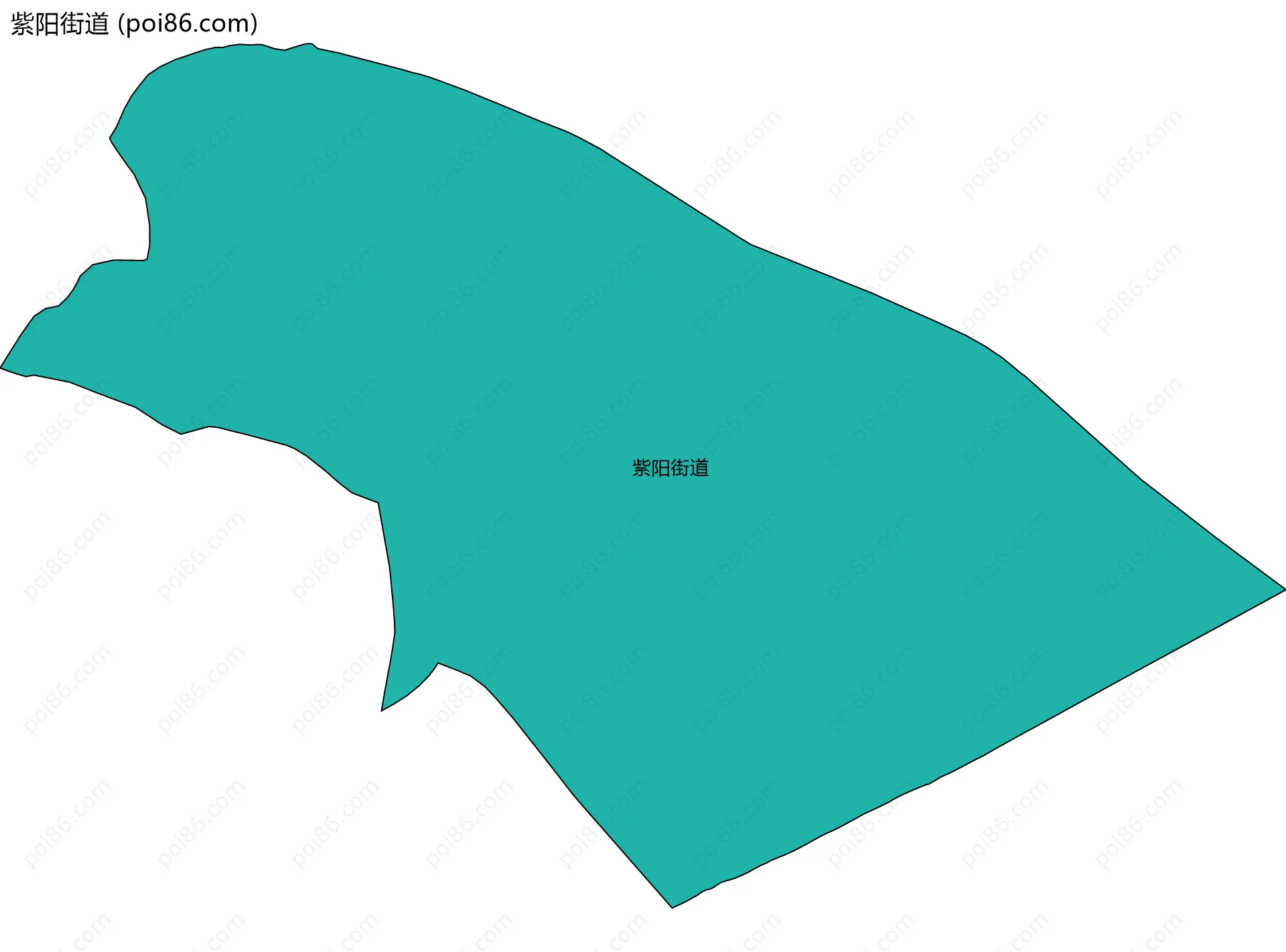 紫阳街道边界地图(五级行政区划)