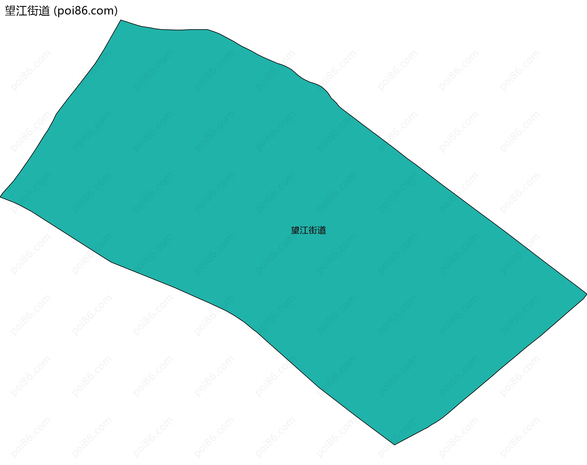 望江街道边界地图(五级行政区划)