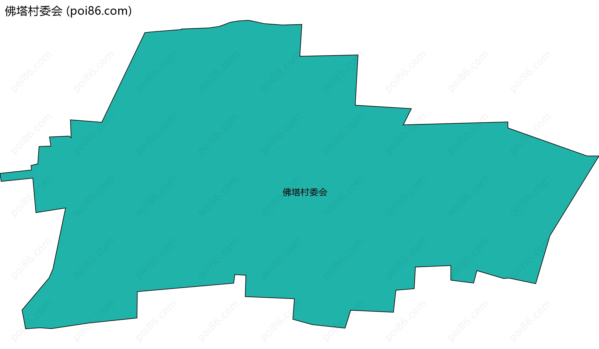 佛塔村委会边界地图