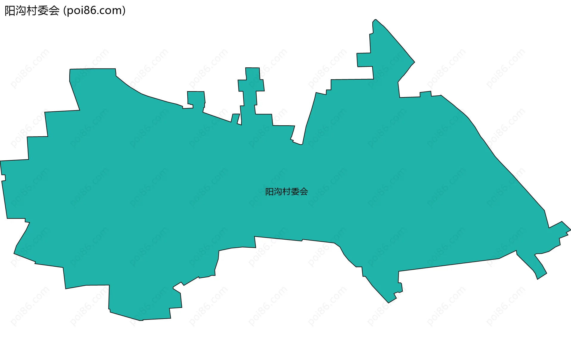 阳沟村委会边界地图