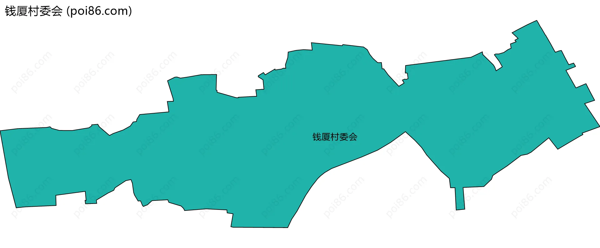 钱厦村委会边界地图