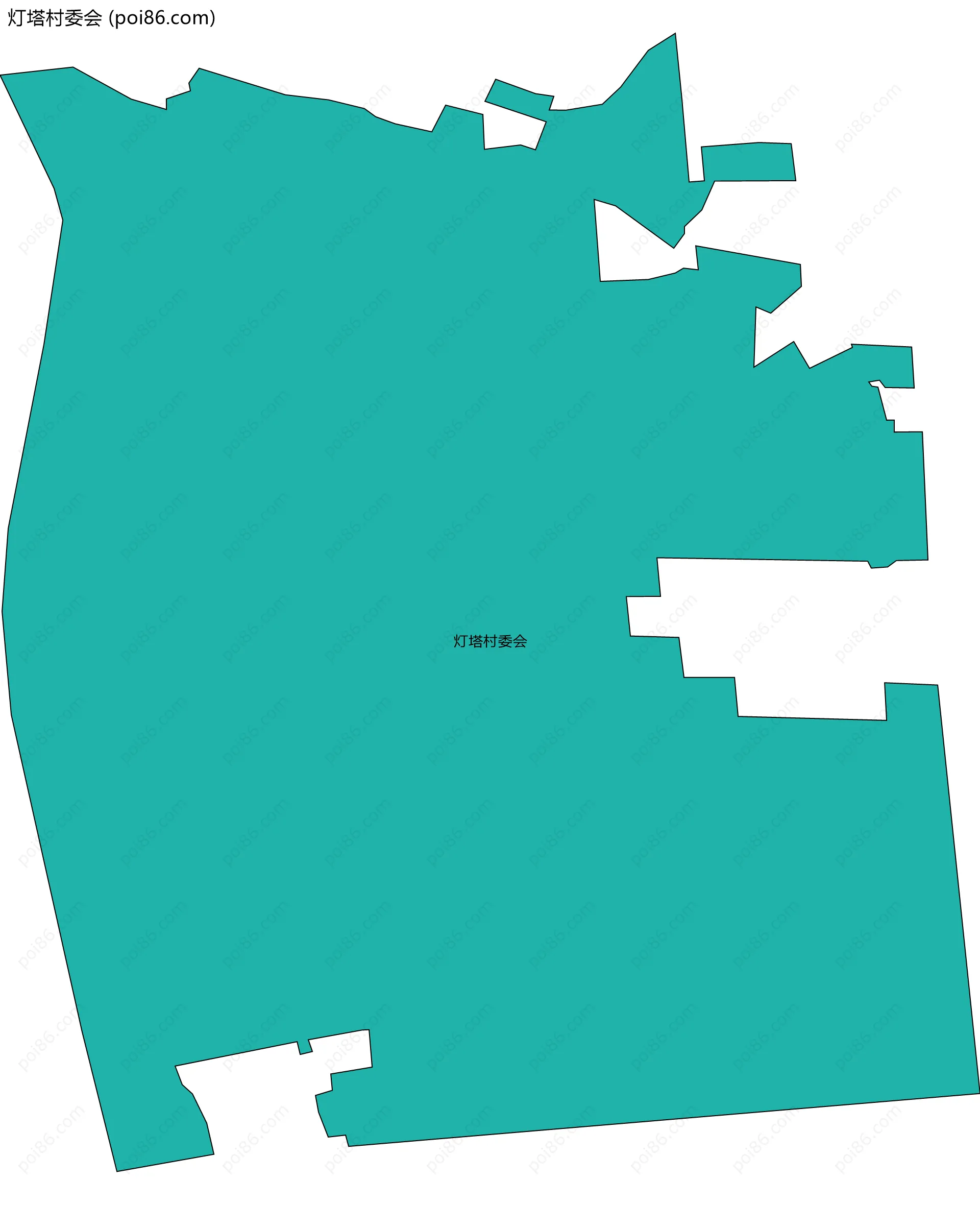 灯塔村委会边界地图