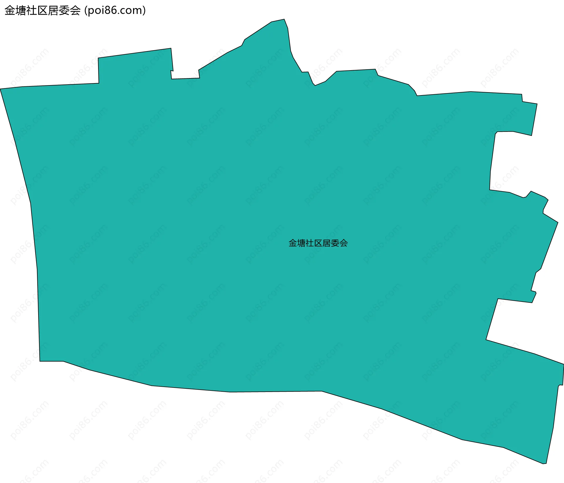 金塘社区居委会边界地图