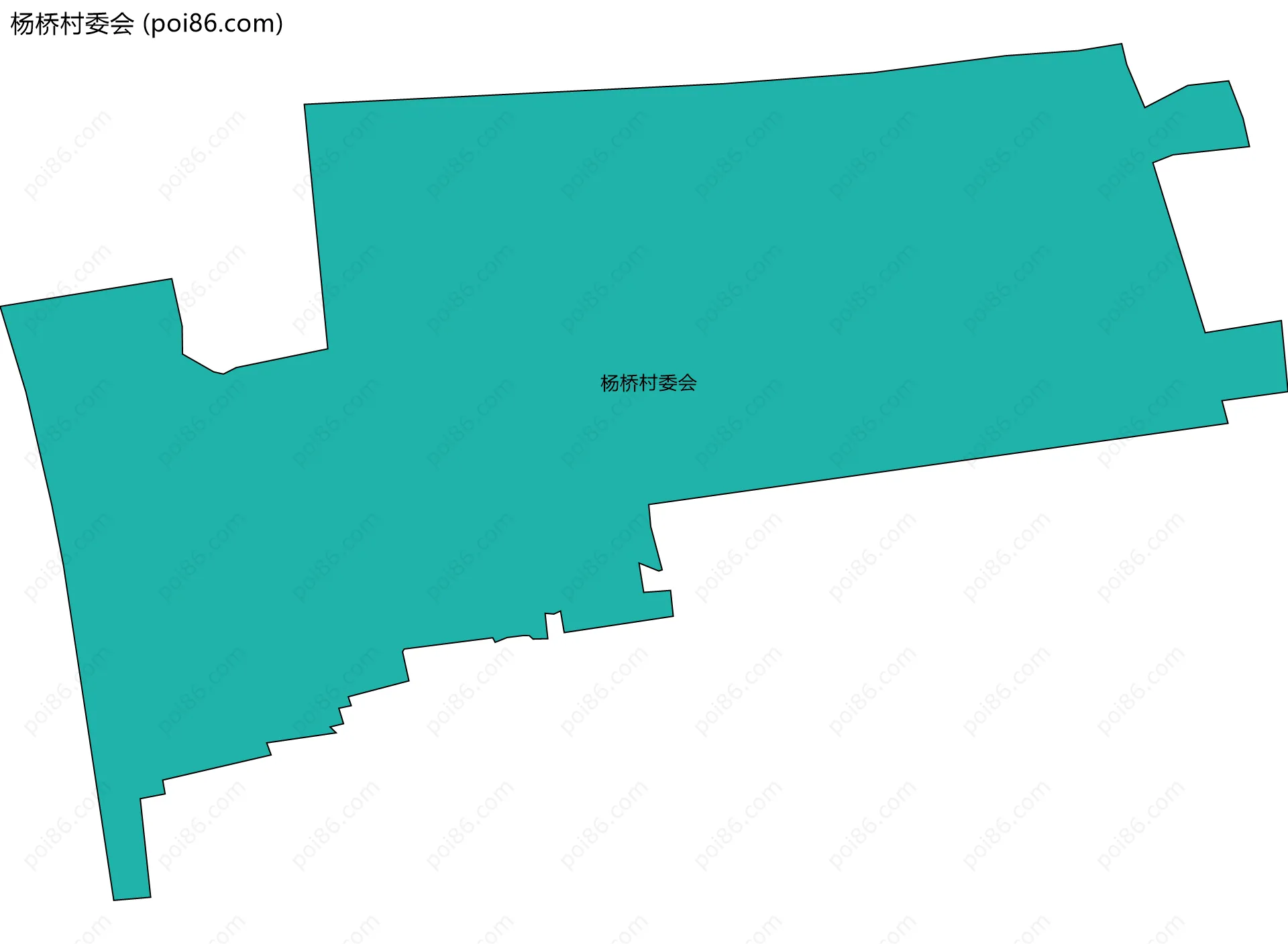 杨桥村委会边界地图