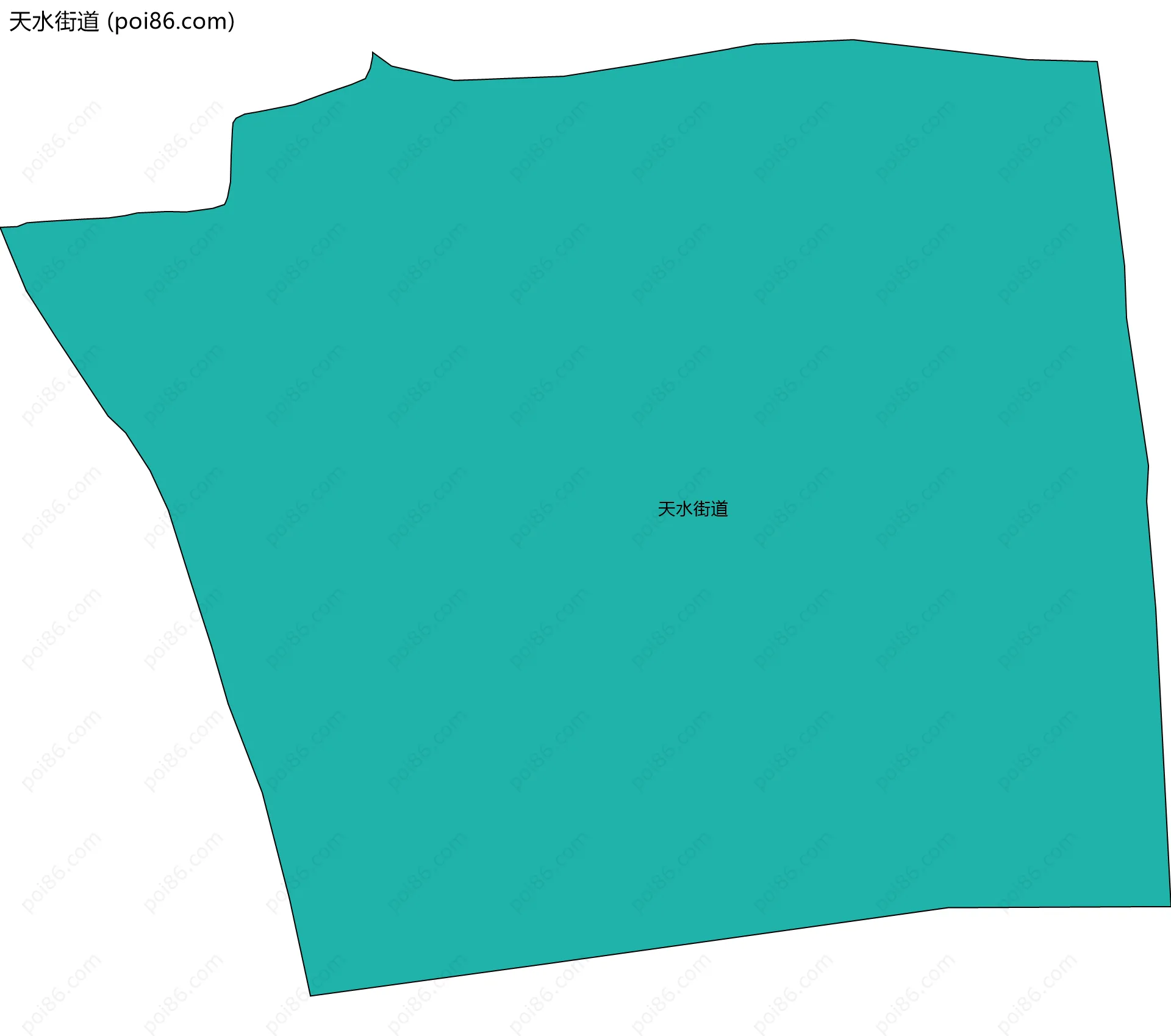 天水街道边界地图