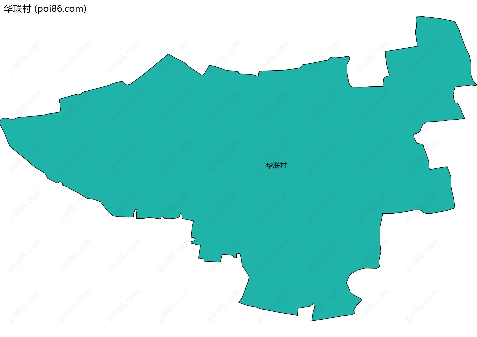华联村边界地图