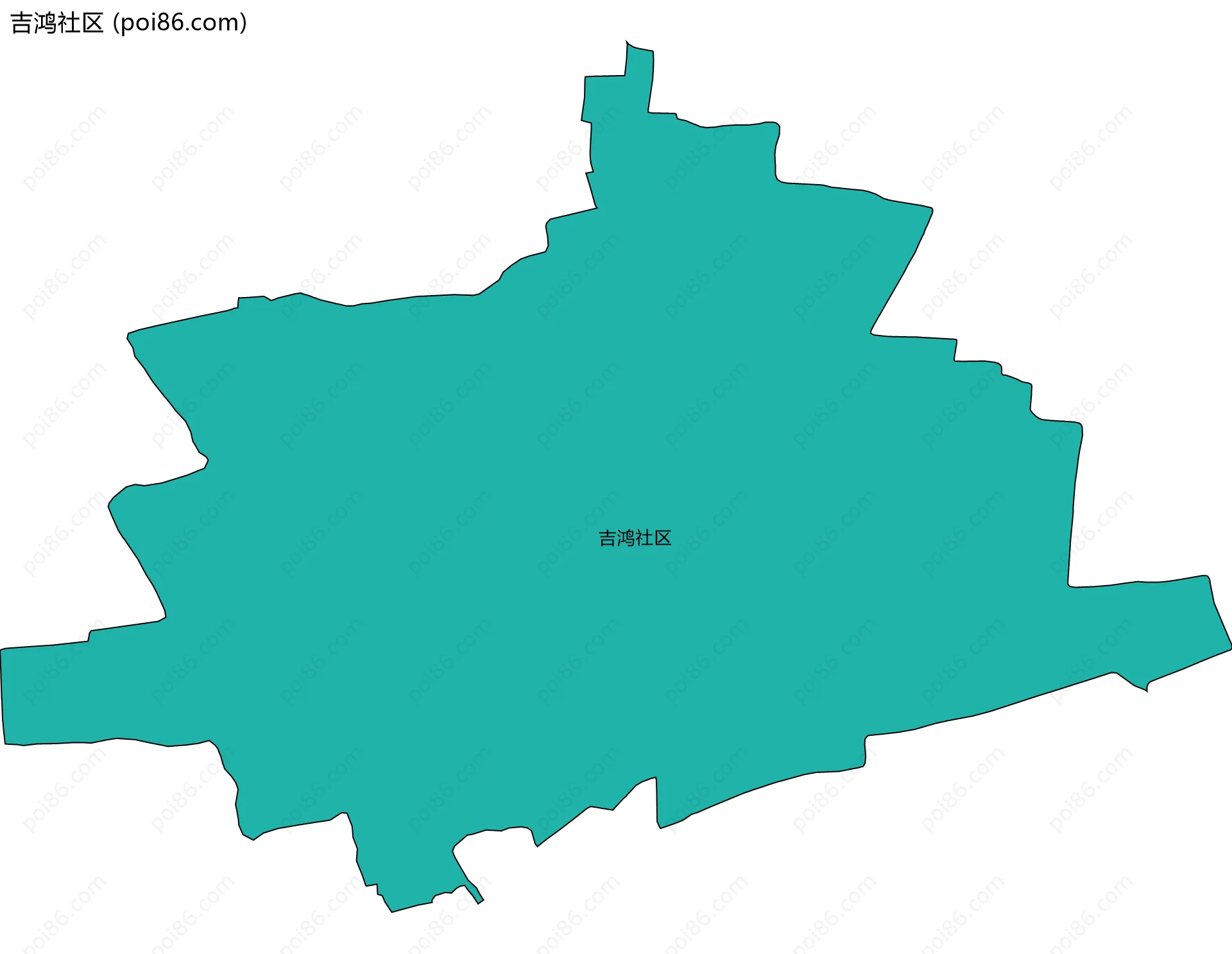 吉鸿社区边界地图