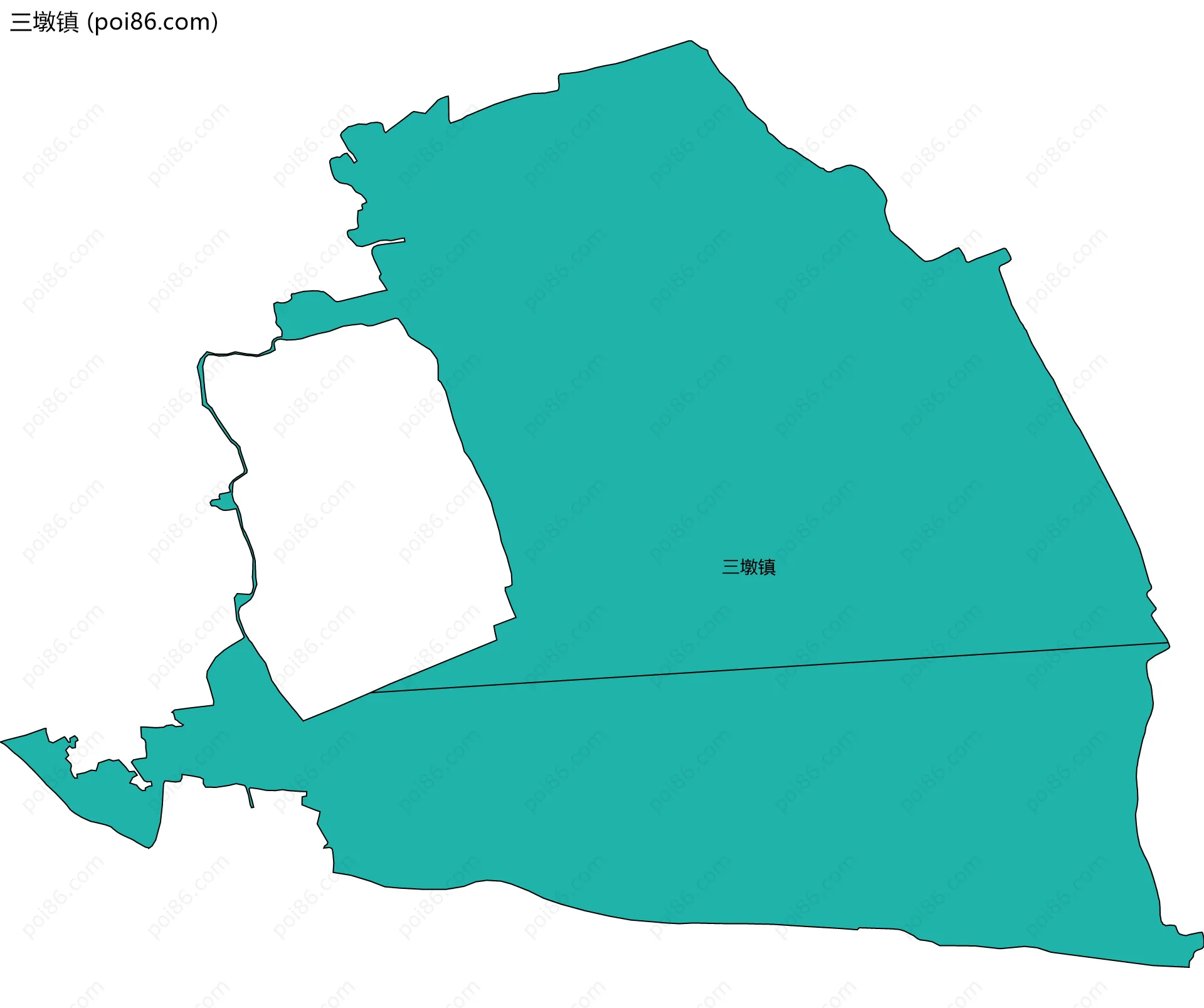 三墩镇边界地图