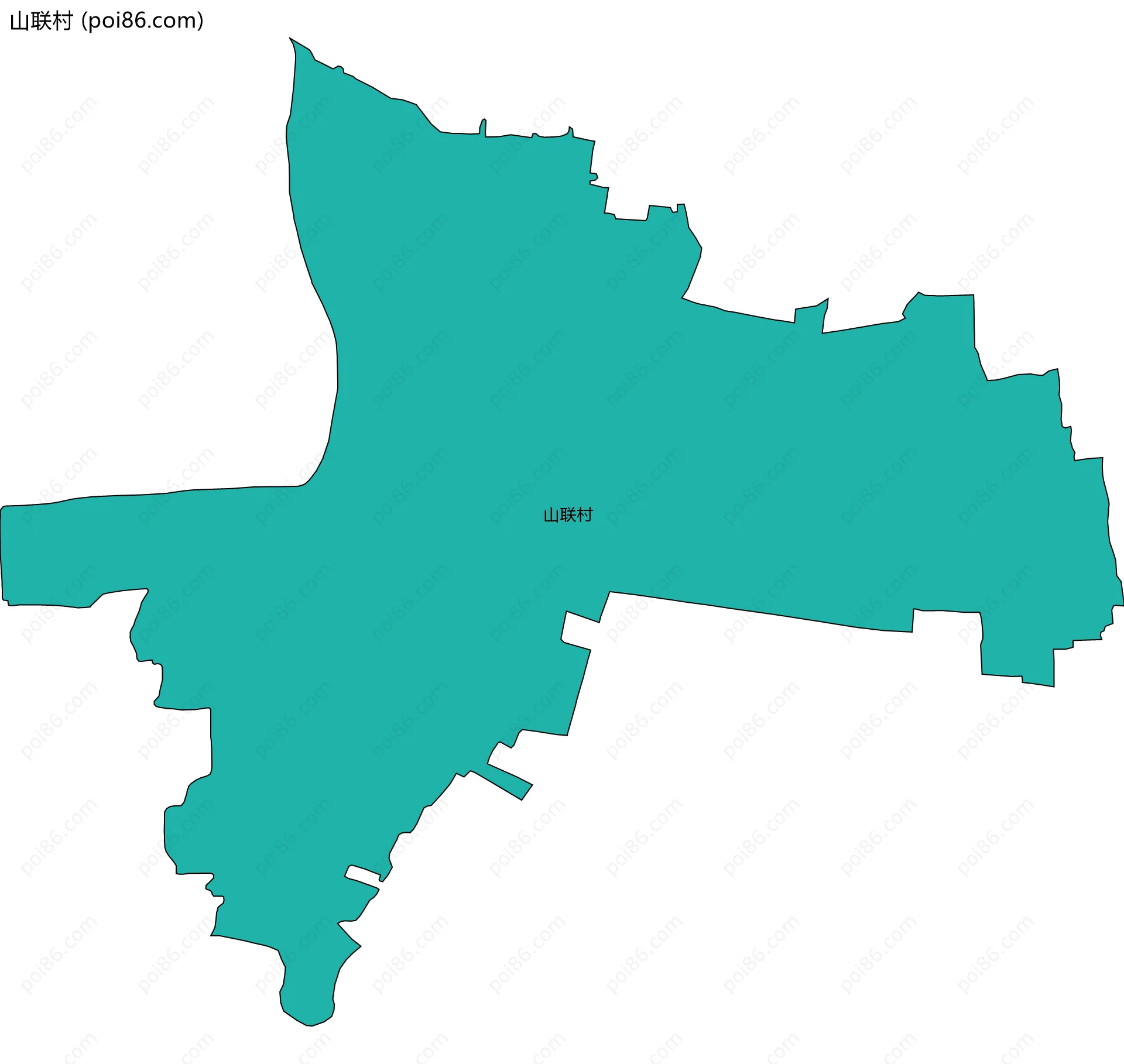 山联村边界地图