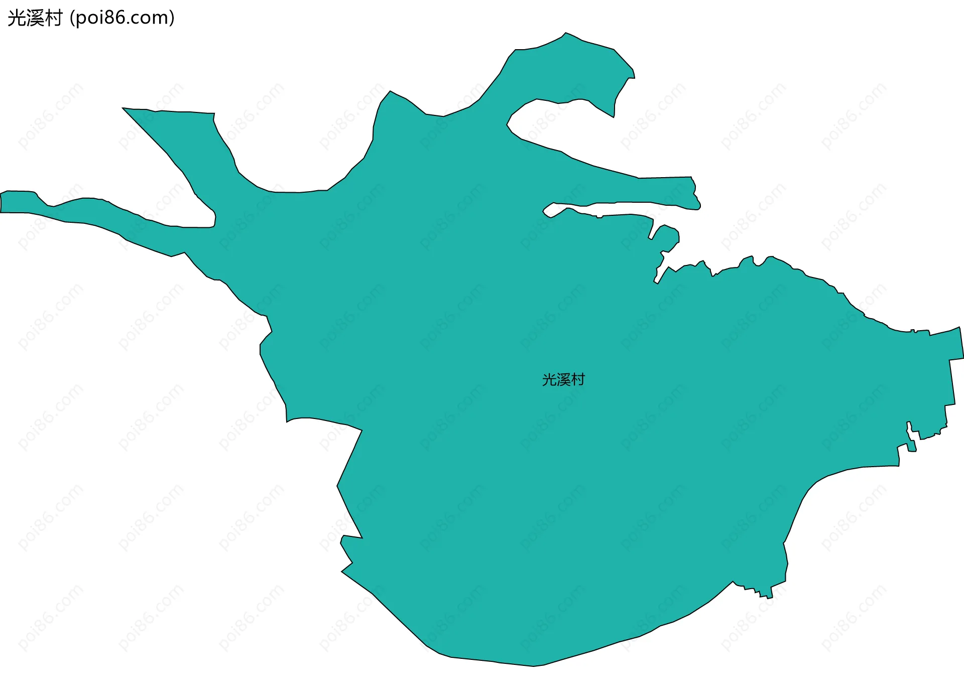 光溪村边界地图