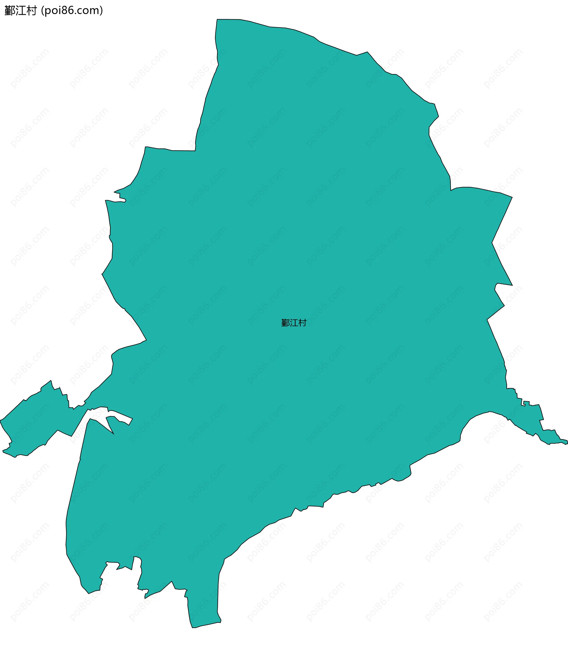 鄞江村边界地图