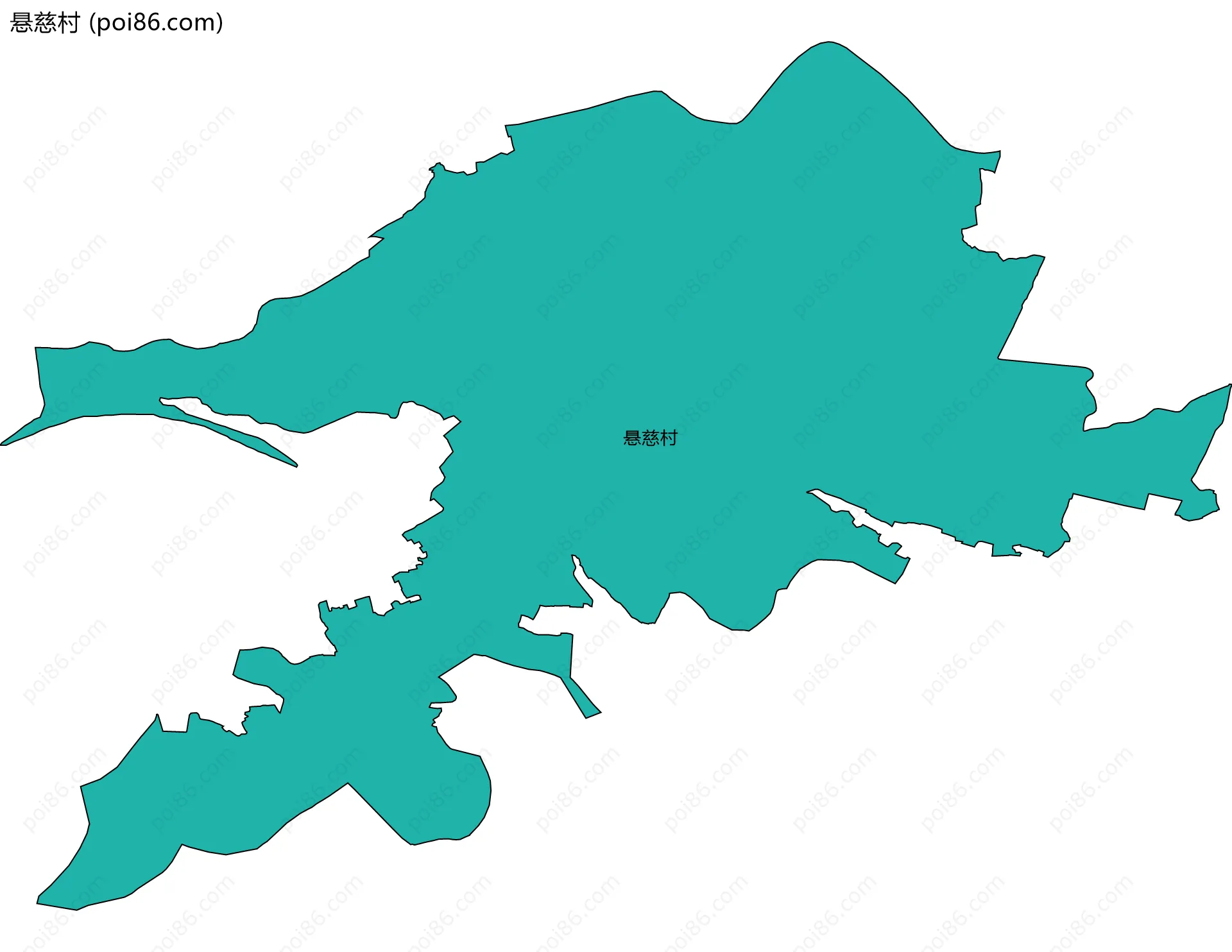 悬慈村边界地图