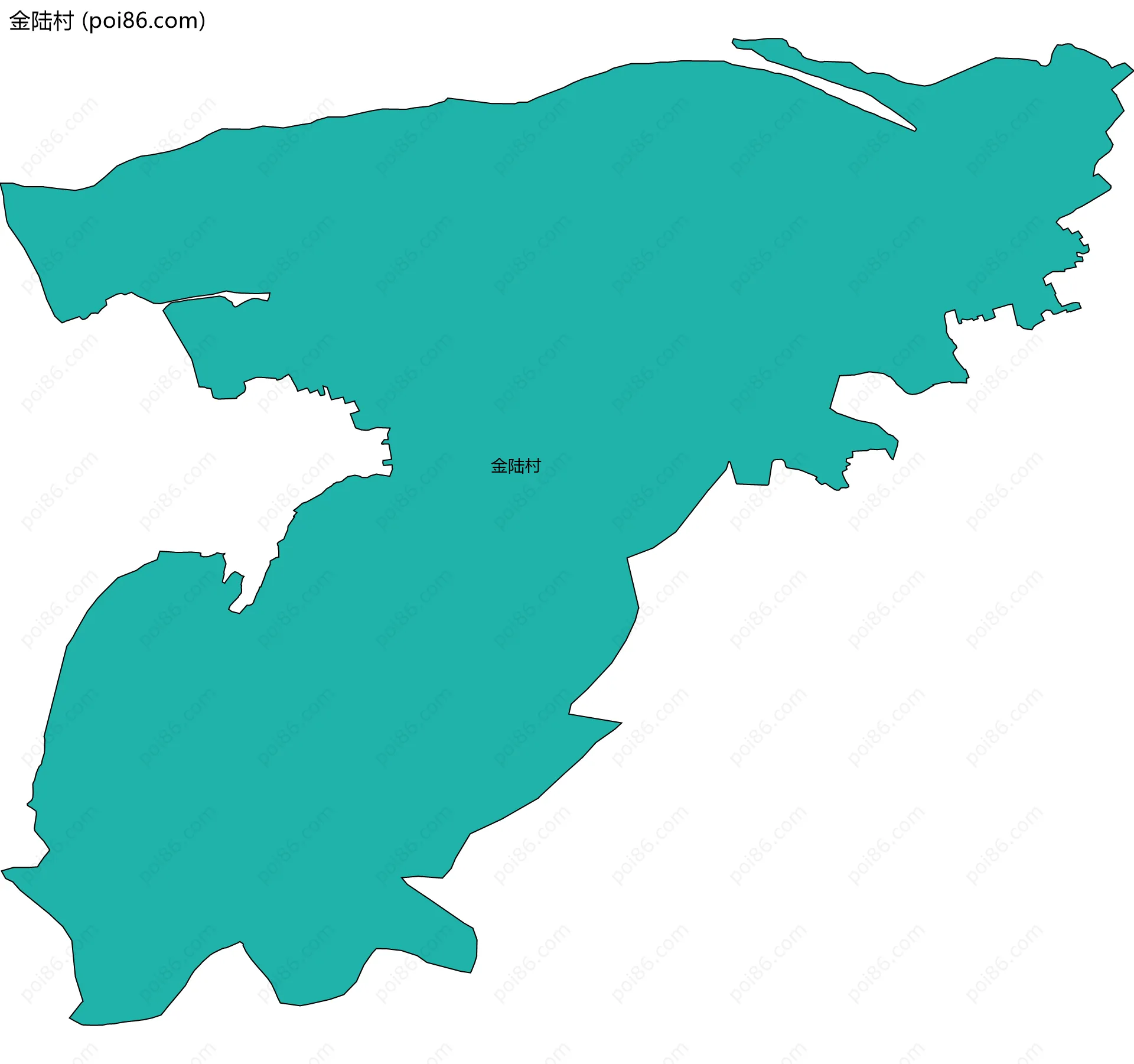 金陆村边界地图