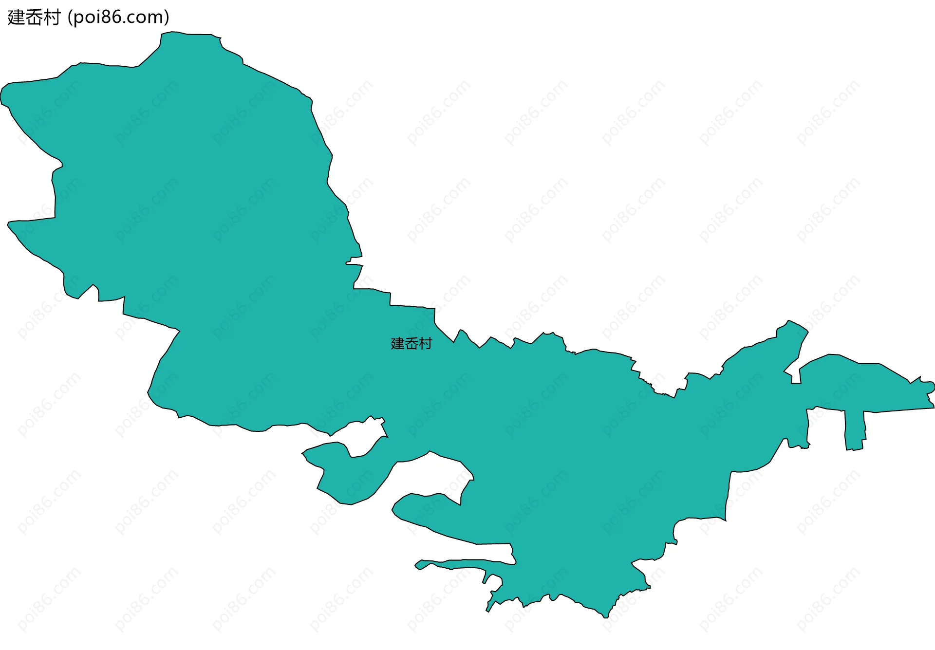 建岙村边界地图