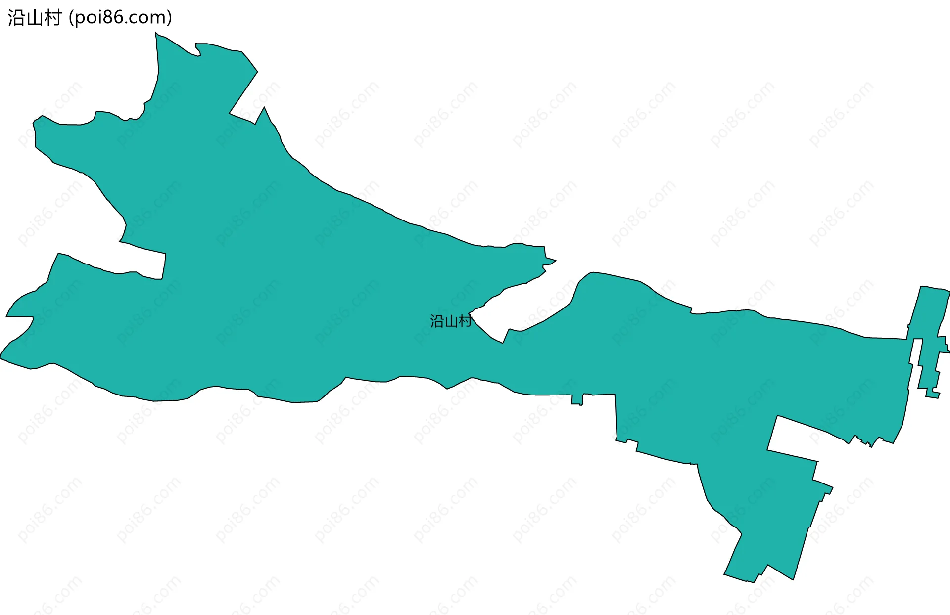 沿山村边界地图