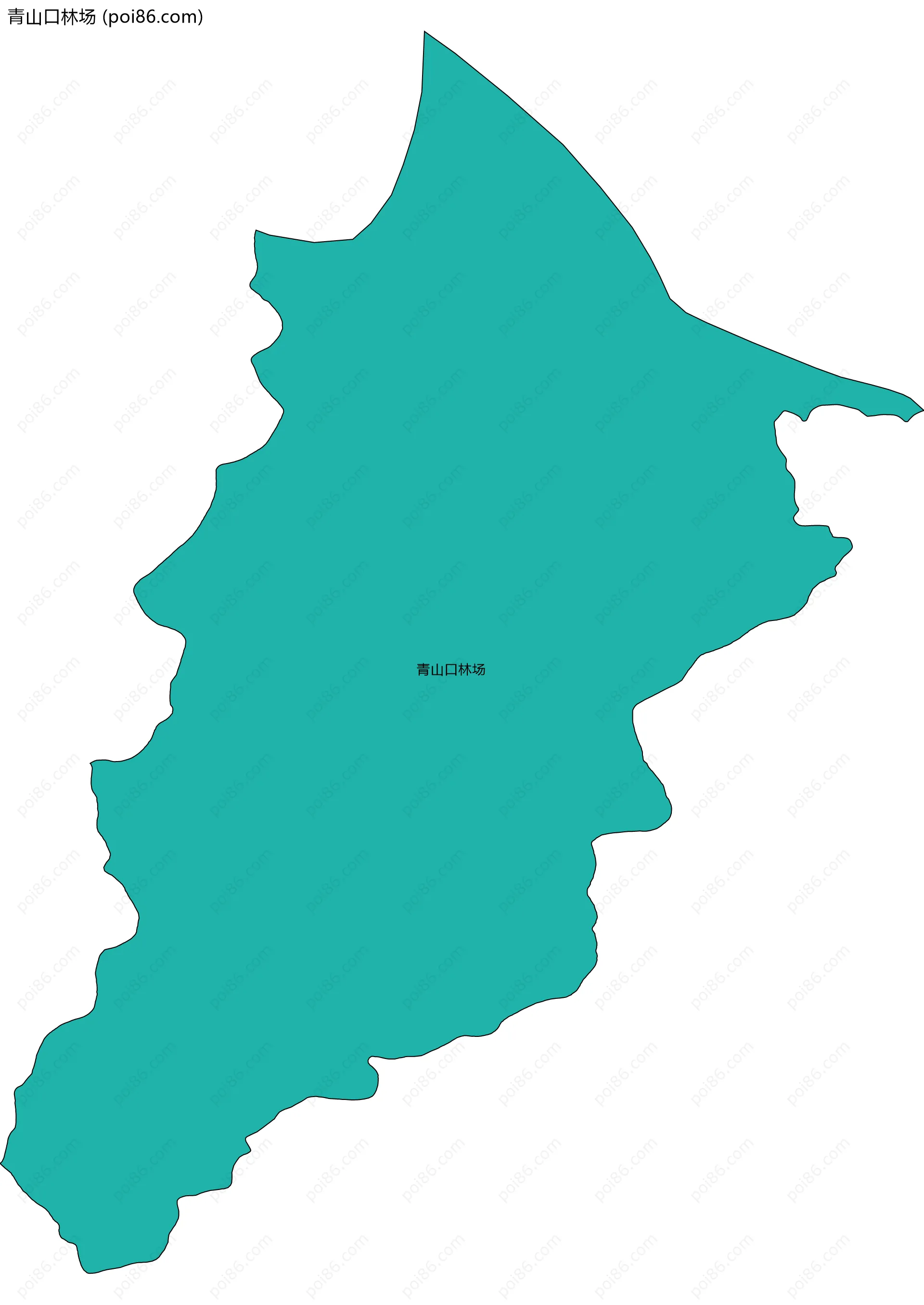 青山口林场边界地图