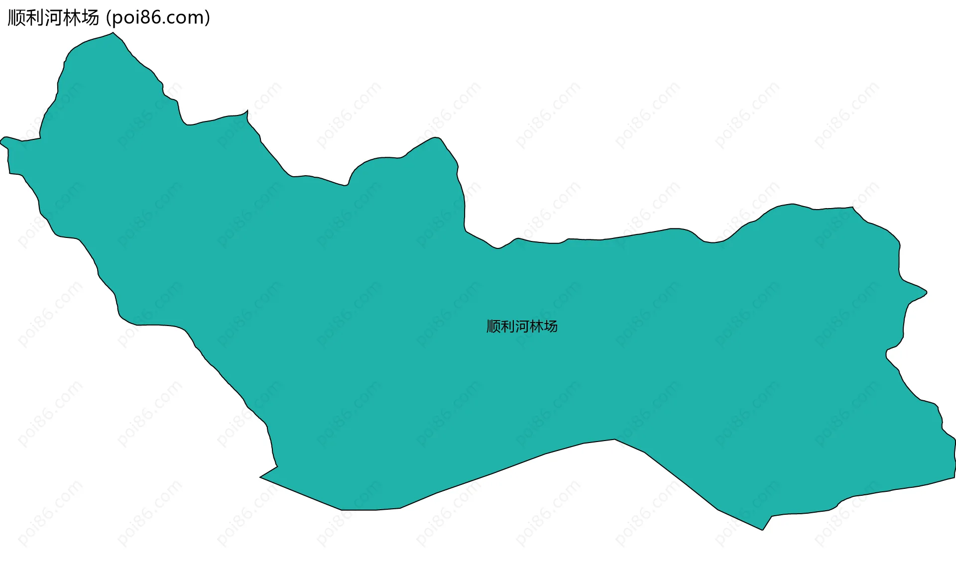 顺利河林场边界地图